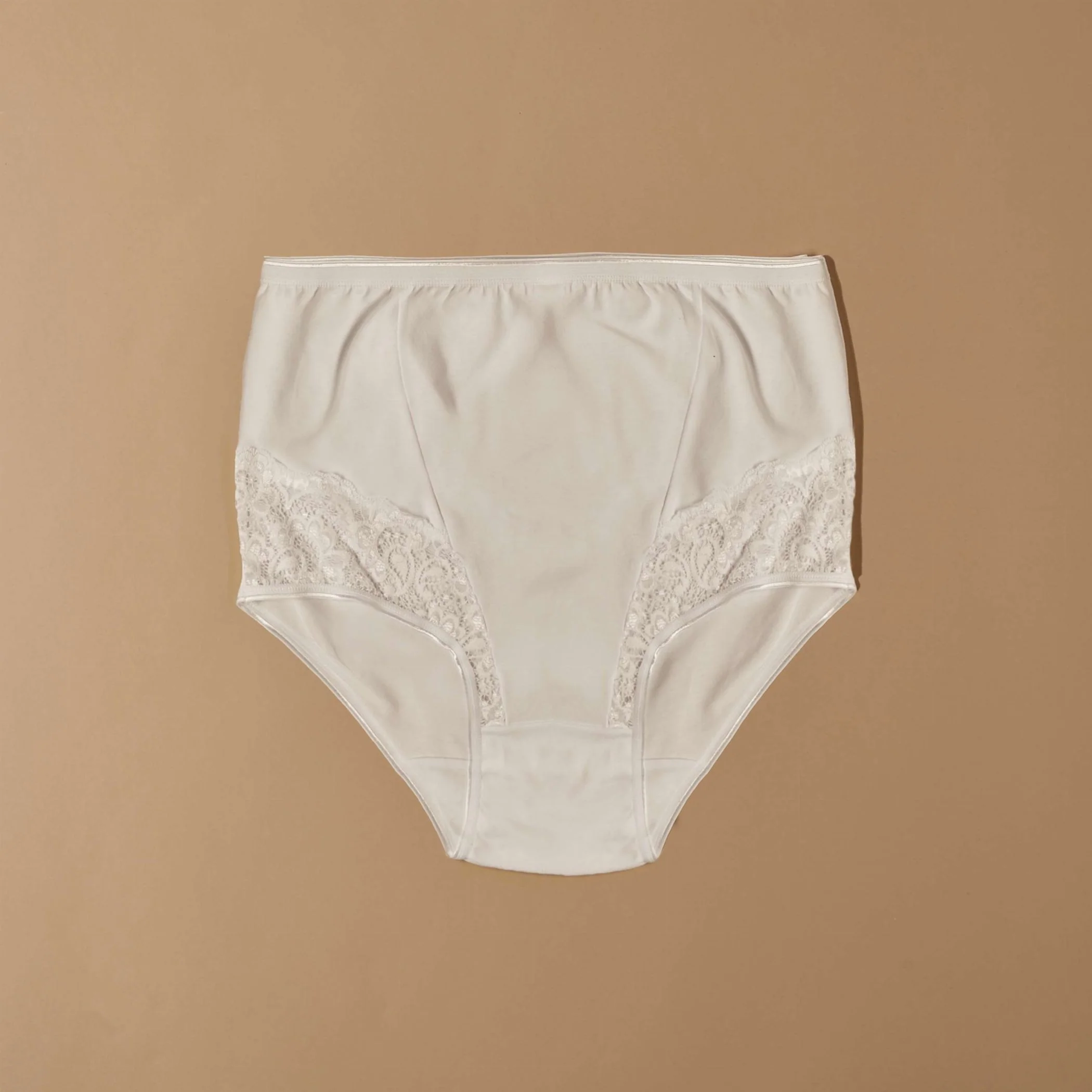Culotte in cotone elasticizzato con pizzo frontale - Image 4