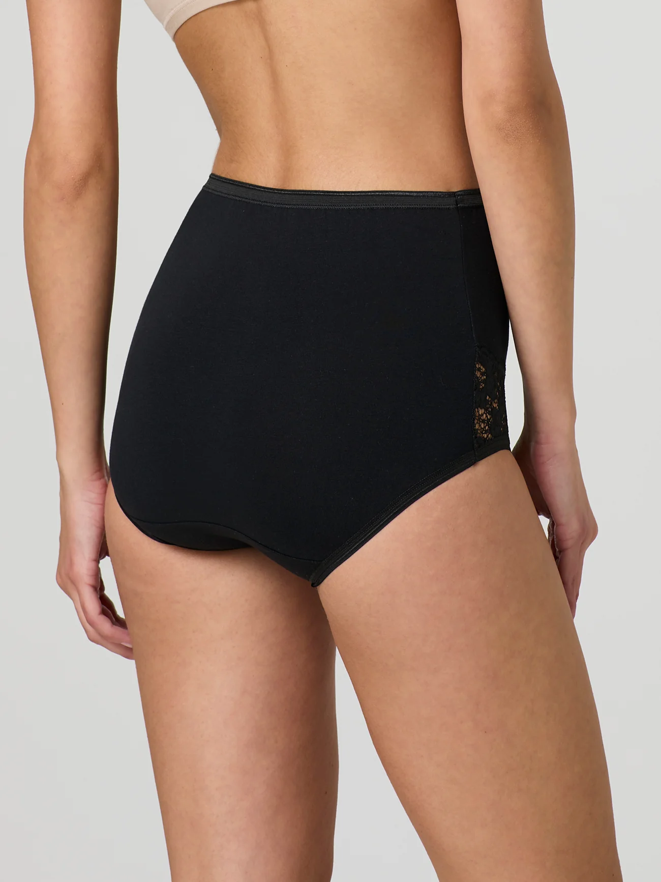 Culotte in cotone elasticizzato con pizzo frontale - Image 8