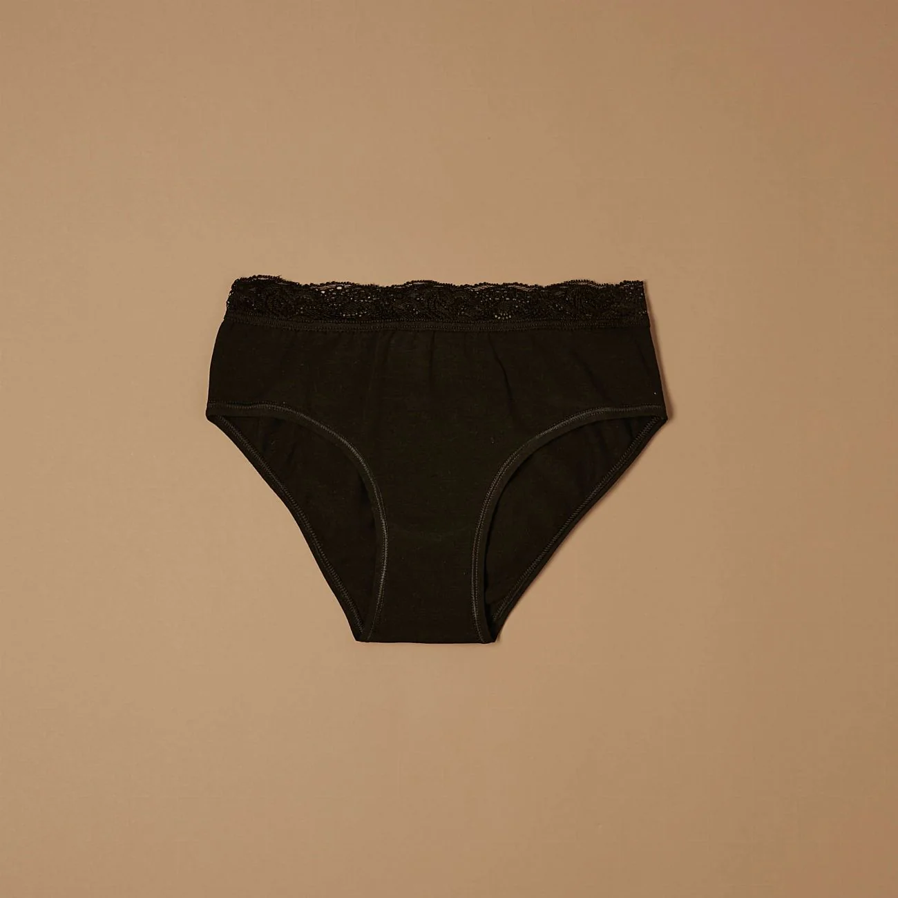 Slip in cotone elasticizzato con pizzo fascia superiore - Image 4