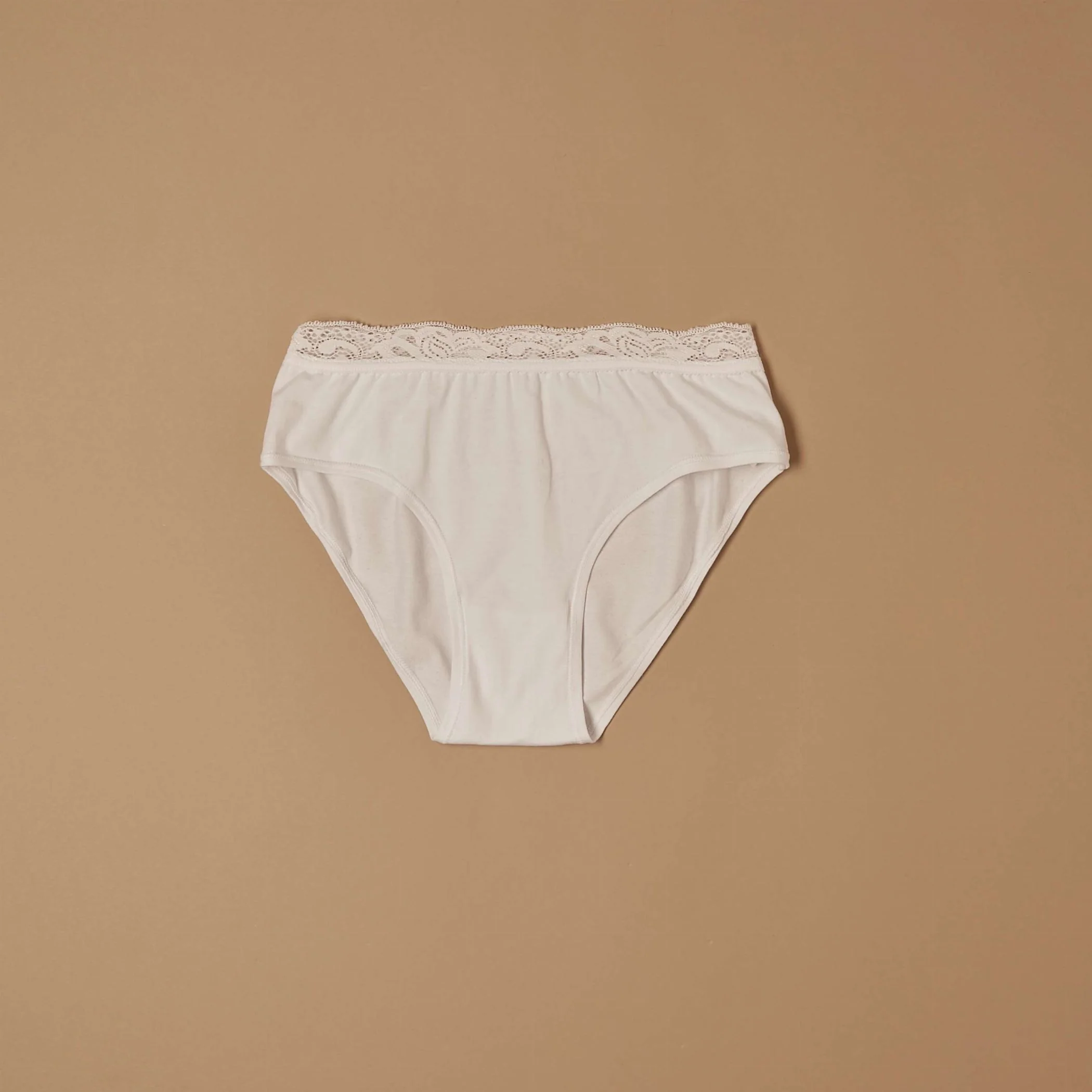 Slip in cotone elasticizzato con pizzo fascia superiore - Image 9