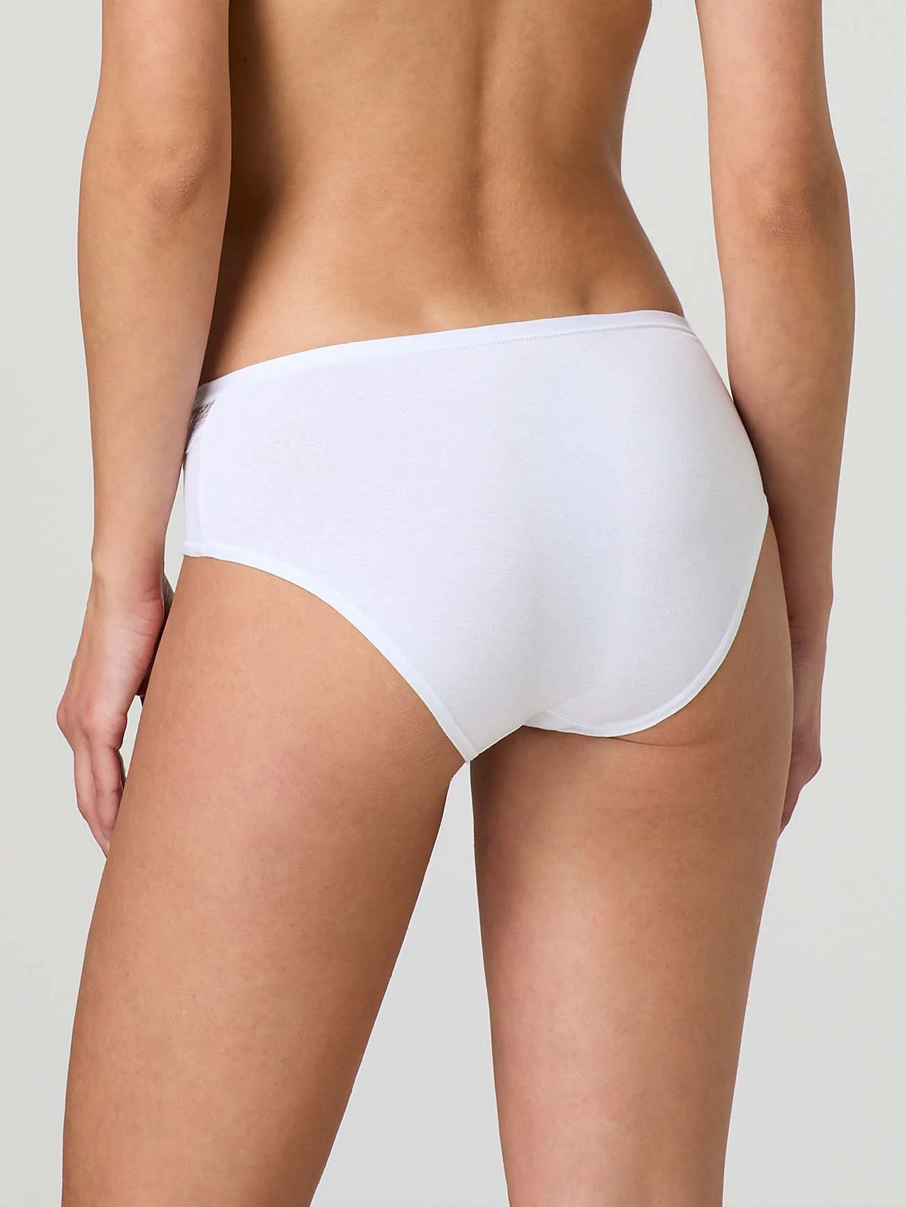 Slip in cotone elasticizzato con pizzo laterale - Image 3
