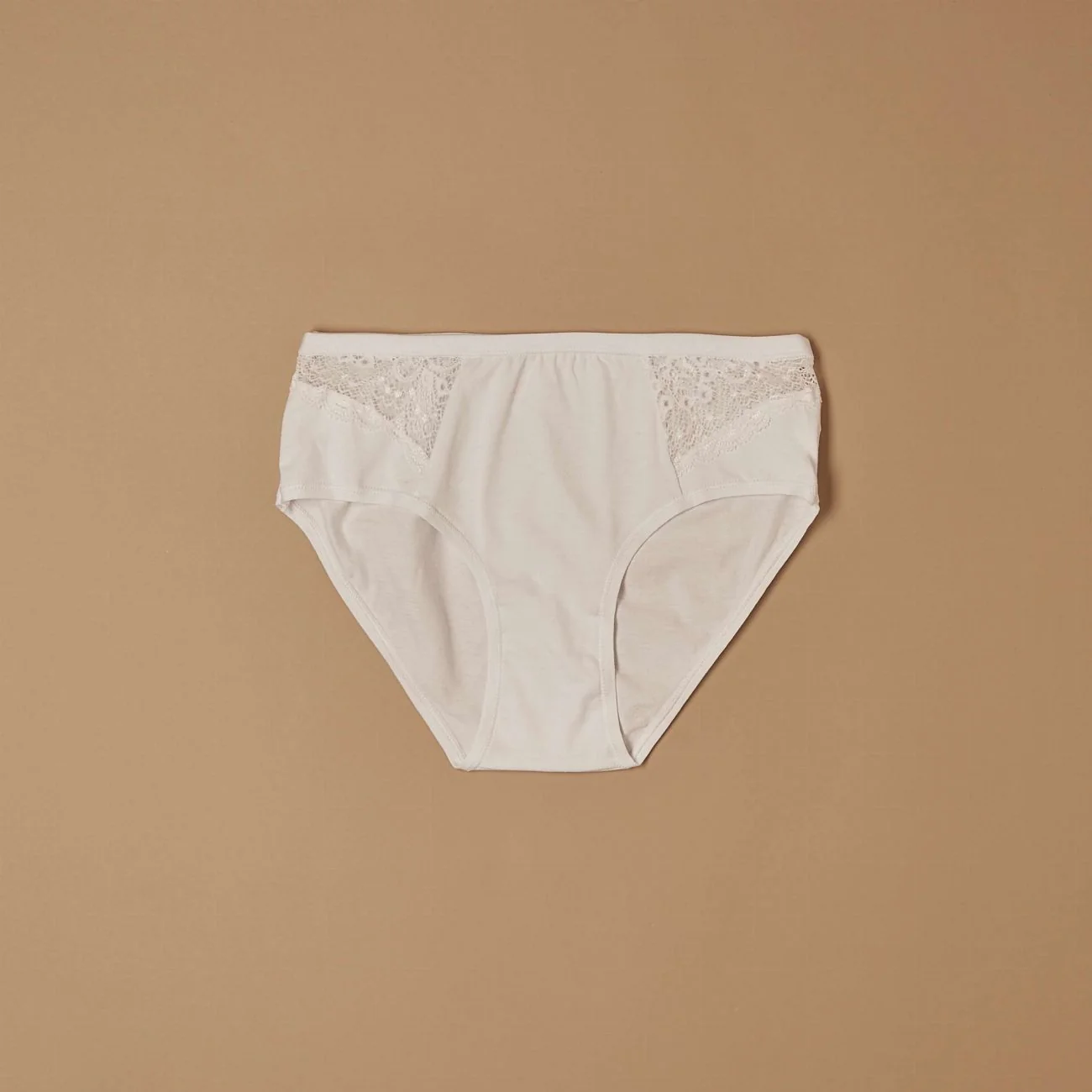Slip in cotone elasticizzato con pizzo laterale - Image 4