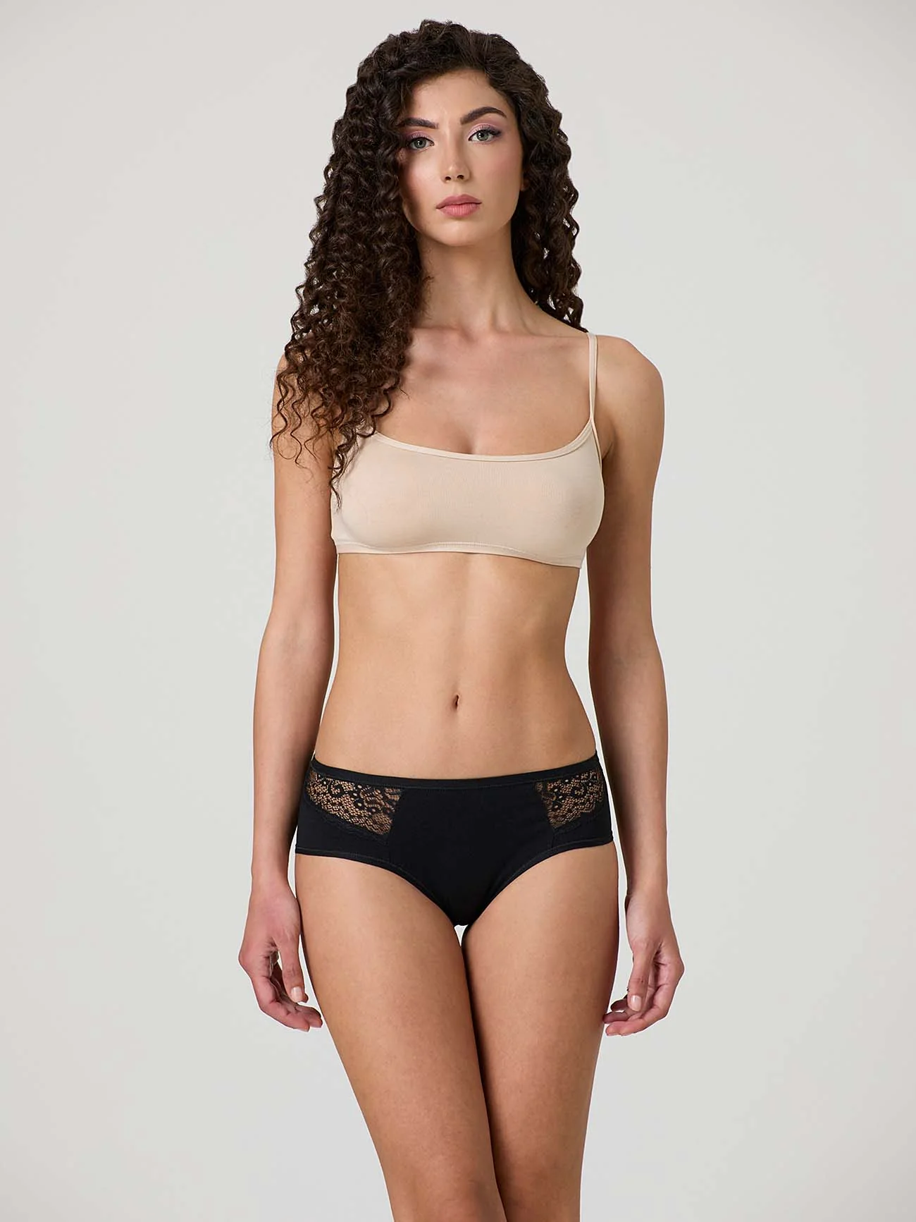 Slip in cotone elasticizzato con pizzo laterale - Image 6