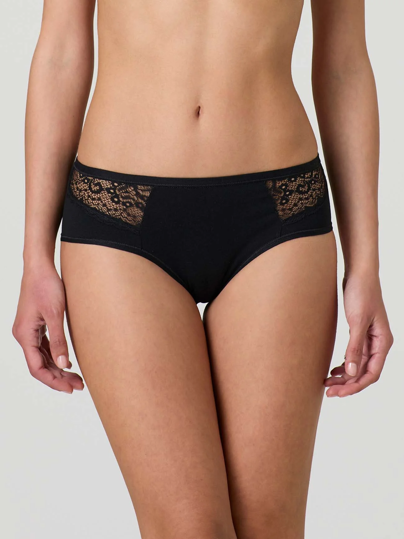 Slip in cotone elasticizzato con pizzo laterale - Image 7