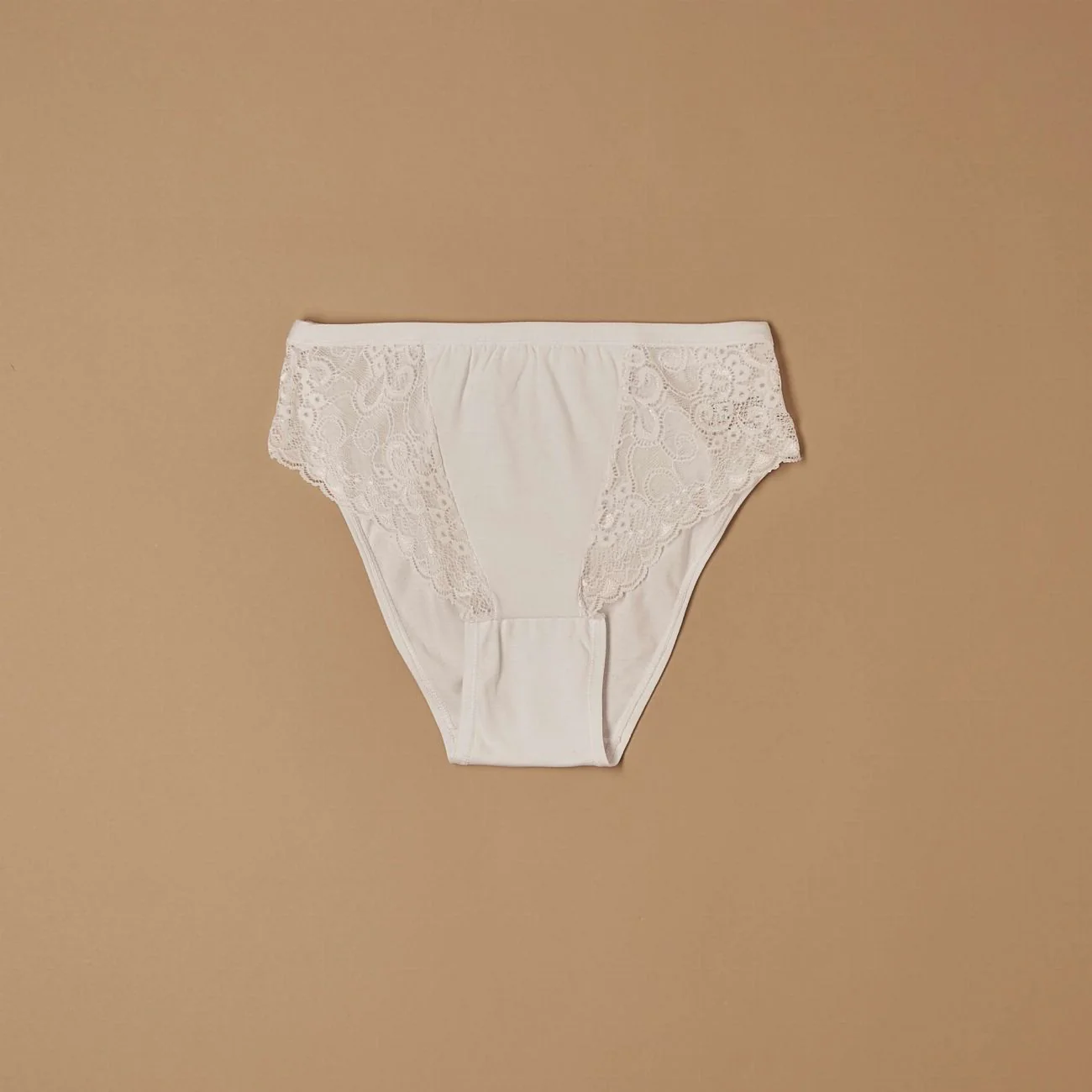 Slip in cotone elasticizzato con pizzo frontale - Image 4