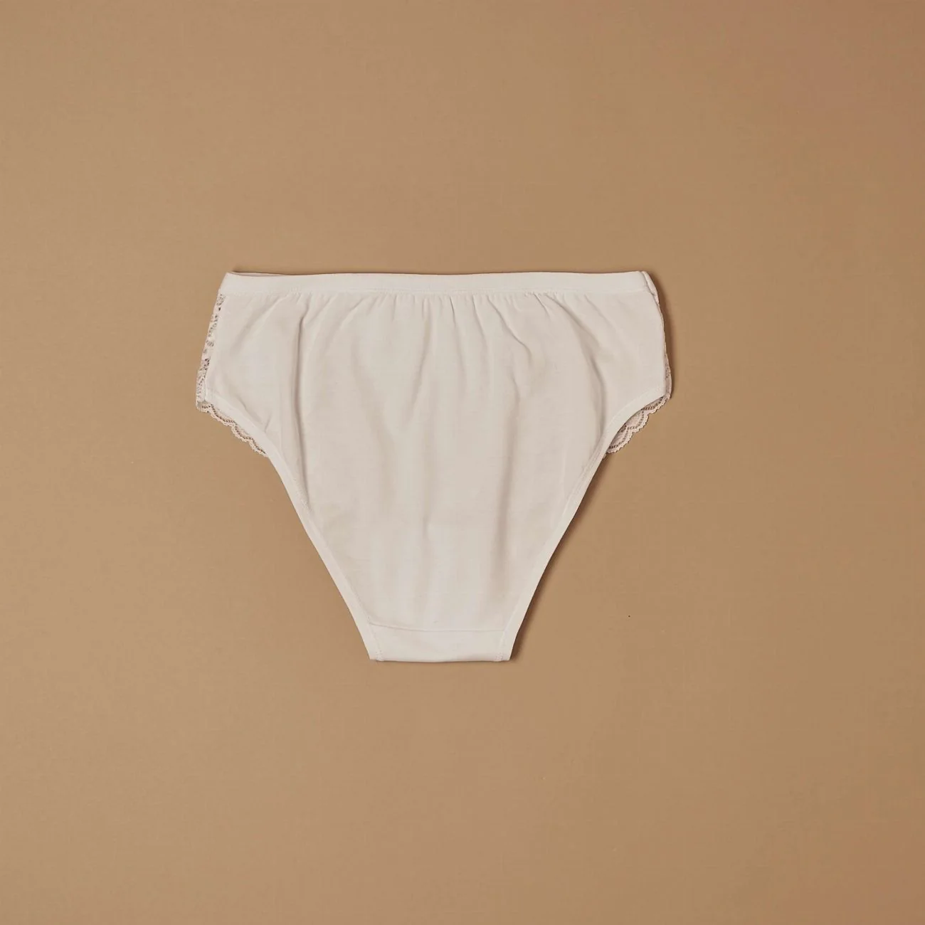 Slip in cotone elasticizzato con pizzo frontale - Image 5