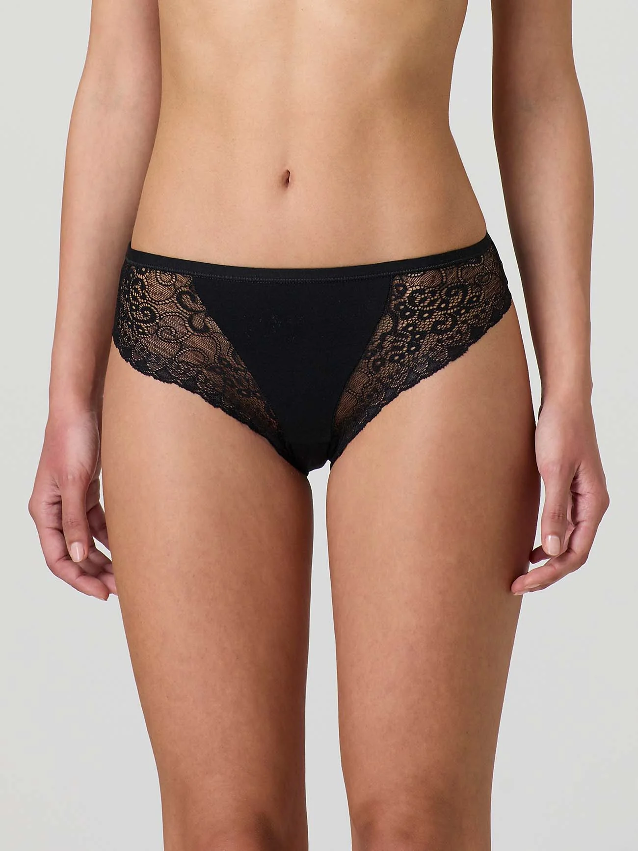 Slip in cotone elasticizzato con pizzo frontale - Image 7