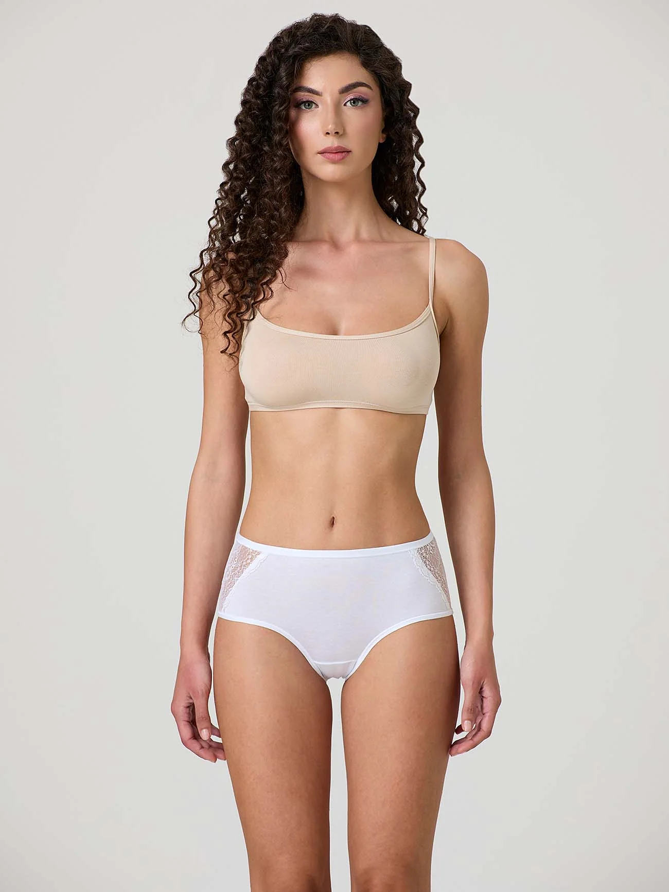 Midi in cotone elasticizzato con pizzo laterale - Image 7