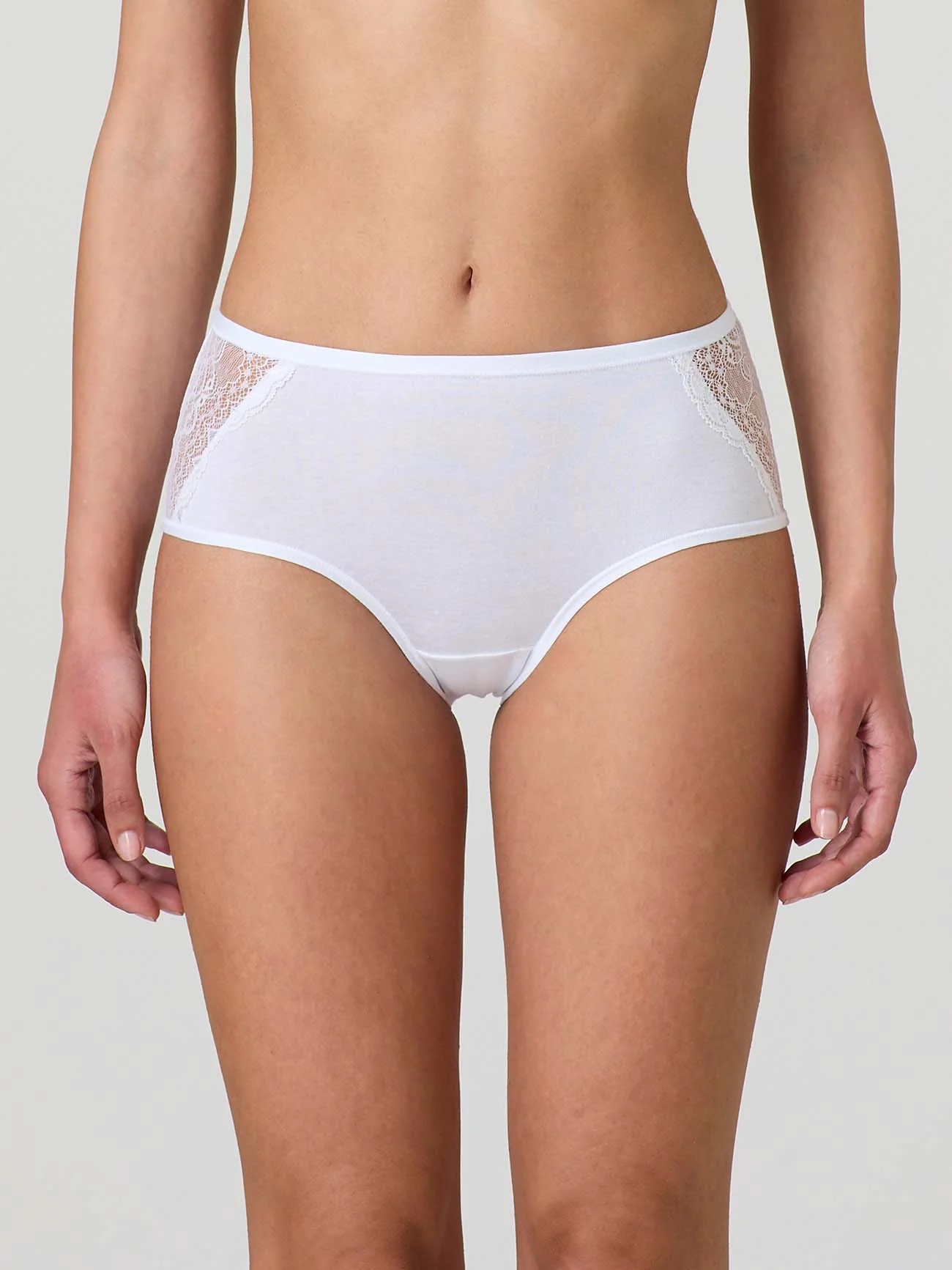 Midi in cotone elasticizzato con pizzo laterale - Image 8