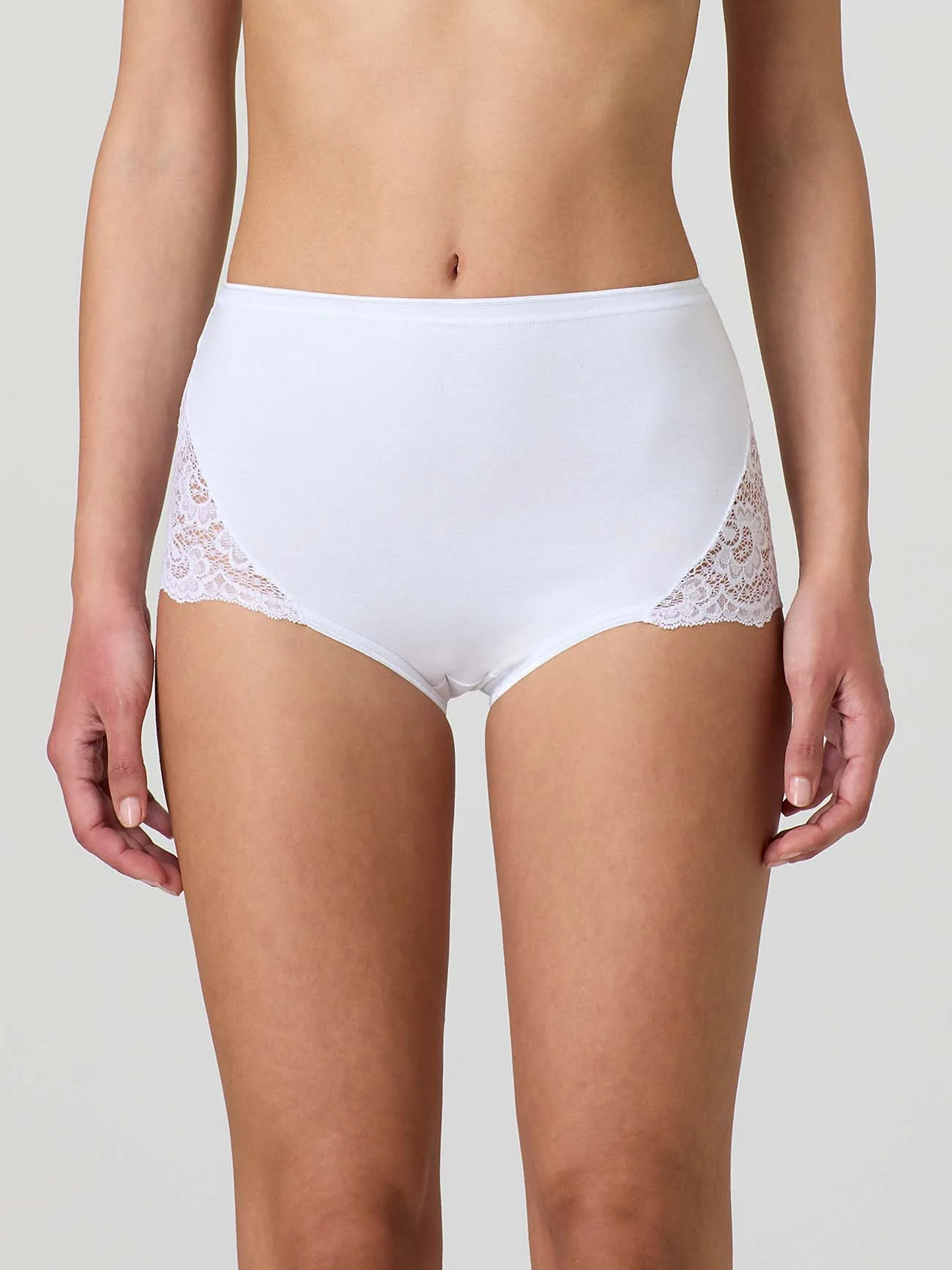 Culotte in cotone elasticizzato con pizzo laterale - Image 10