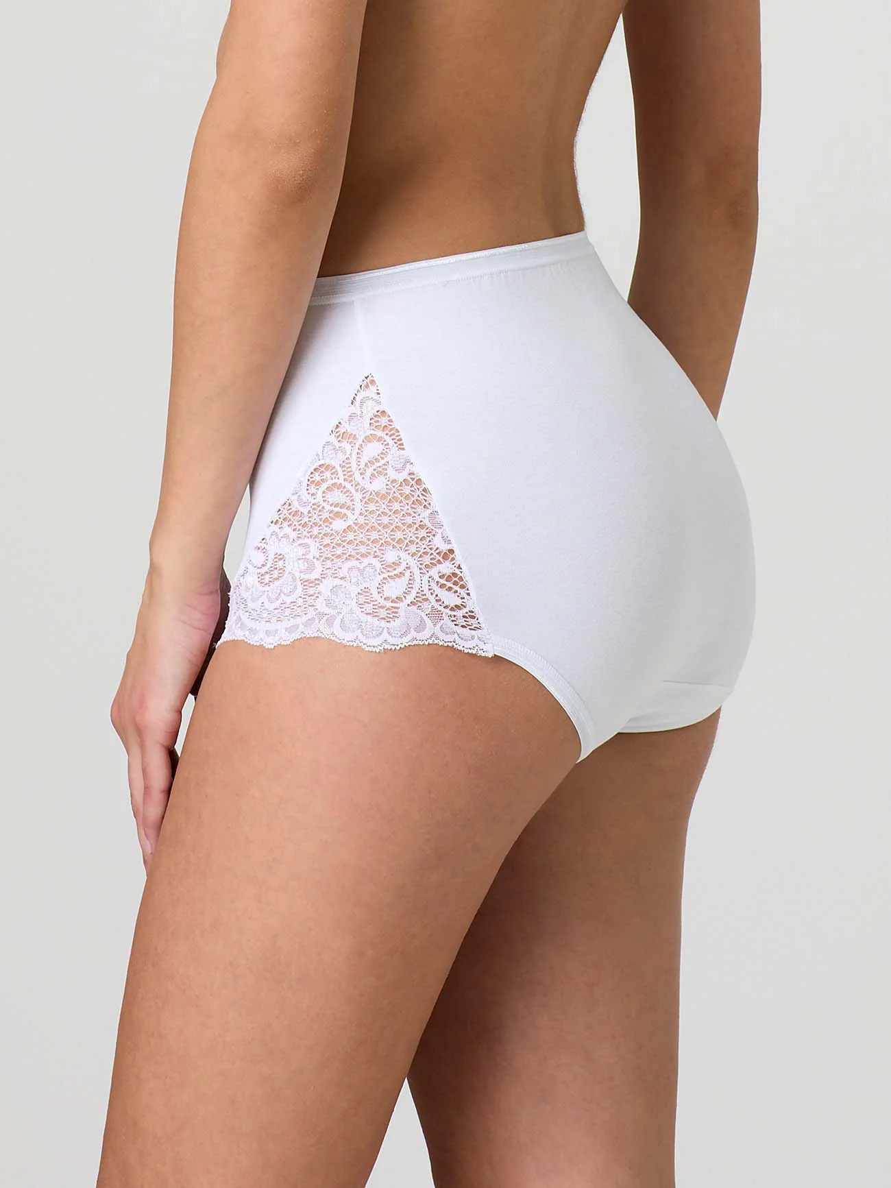 Culotte in cotone elasticizzato con pizzo laterale - Image 12