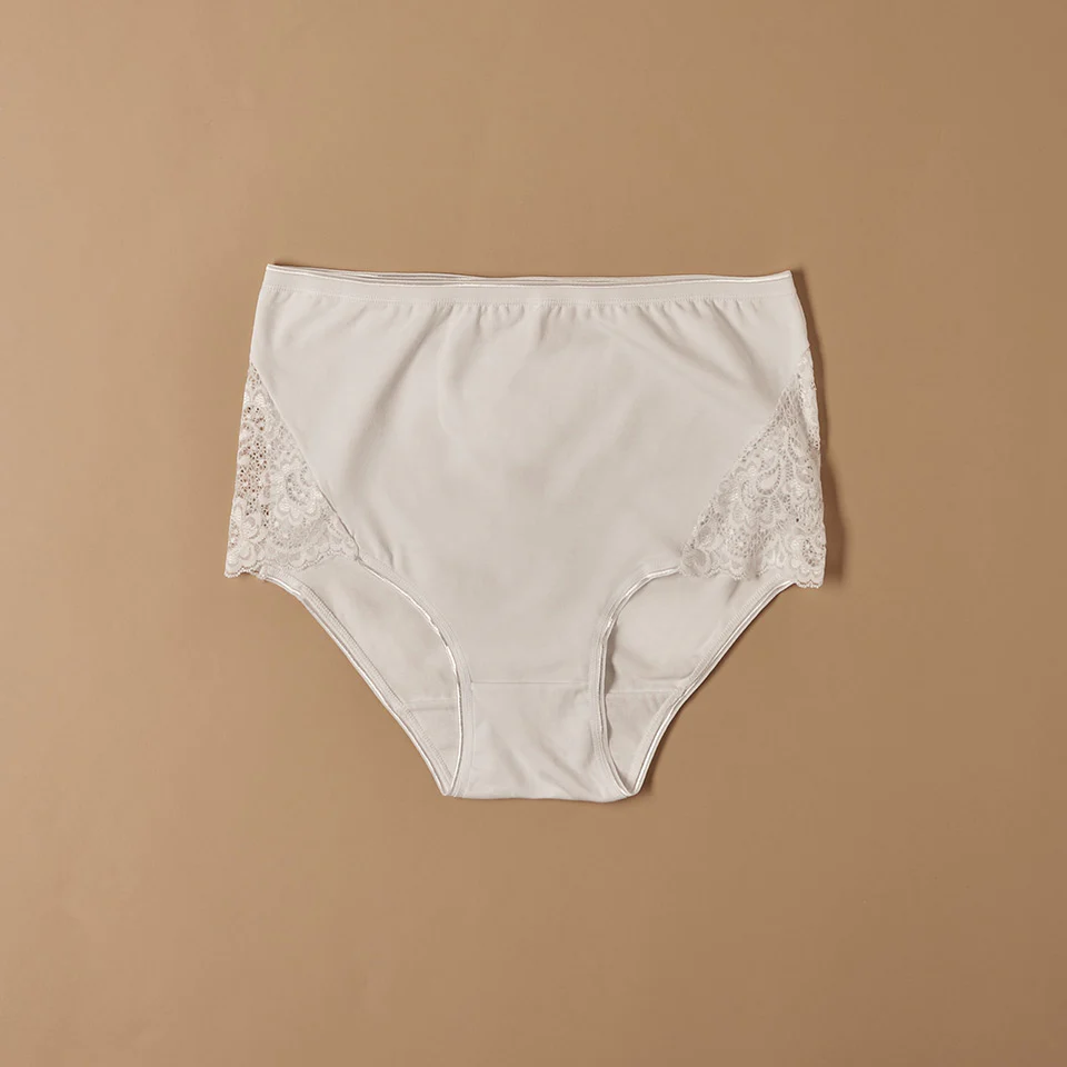 Culotte in cotone elasticizzato con pizzo laterale - Image 13