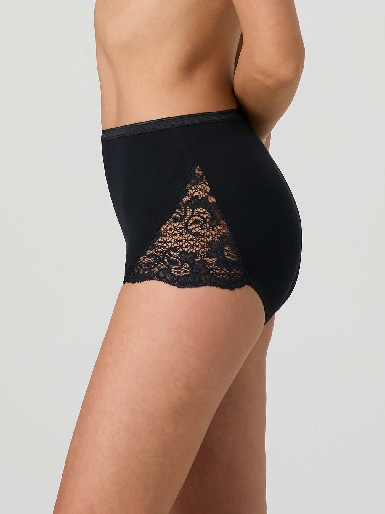 Culotte in cotone elasticizzato con pizzo laterale - Image 5