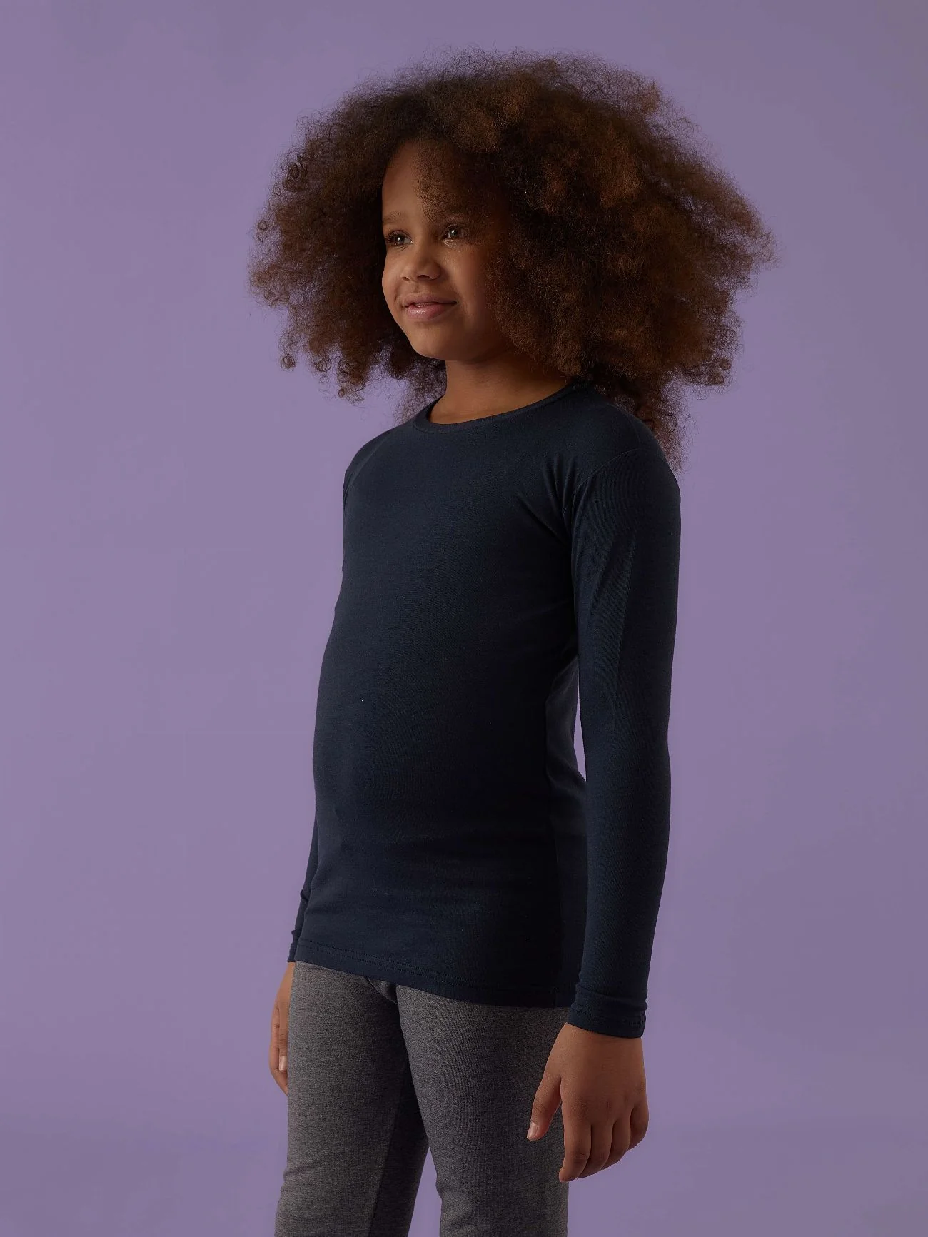 Maglia a girocollo bimba in cotone bielastico - Image 17