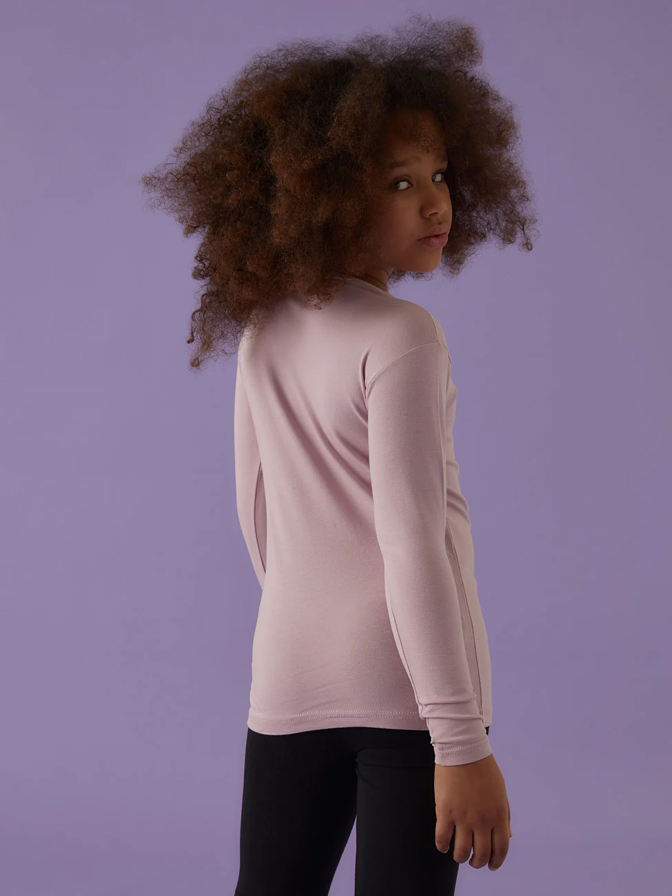 Maglia a girocollo bimba in cotone bielastico - Image 3