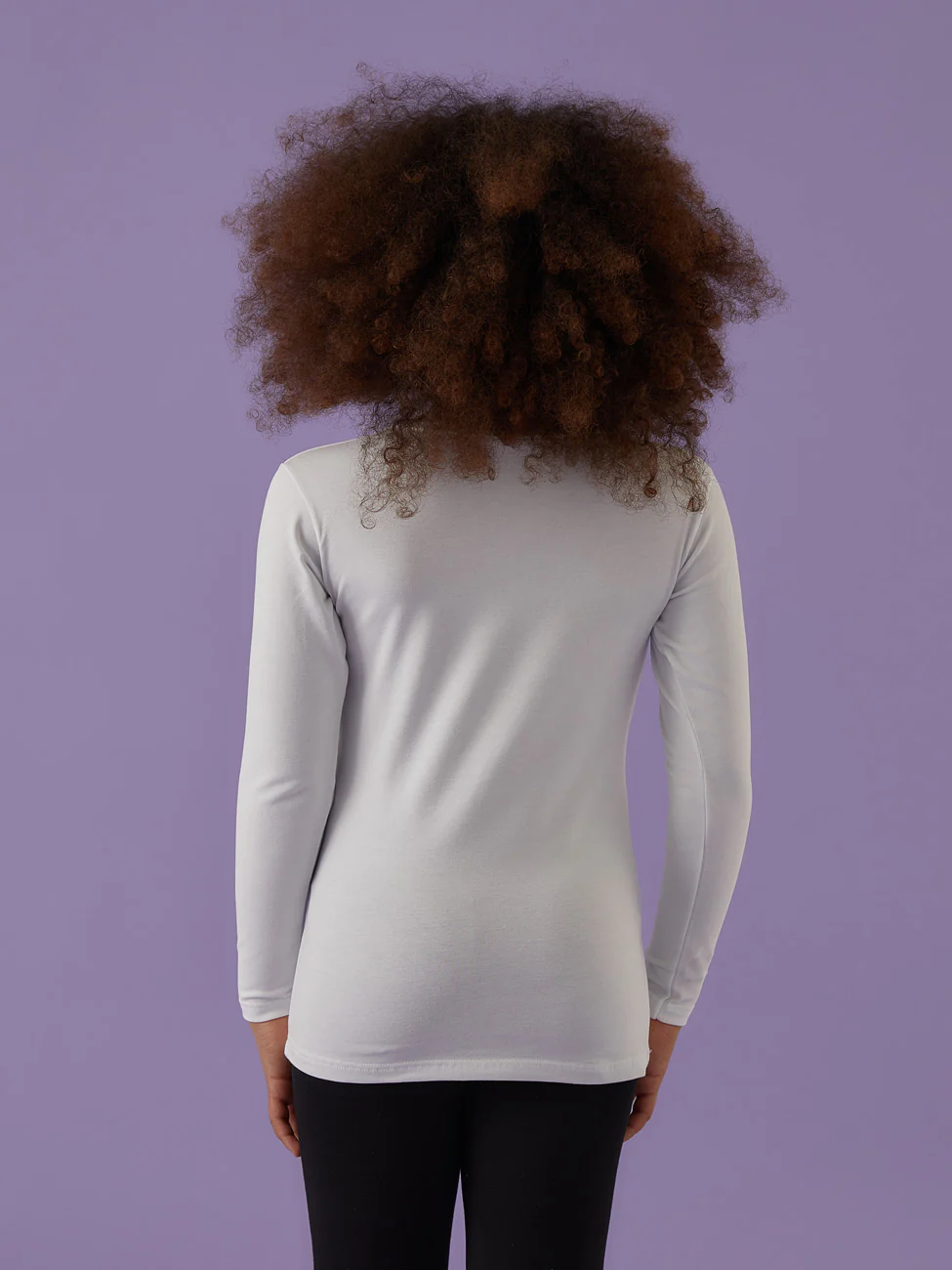 Maglia a girocollo bimba in cotone bielastico - Image 8