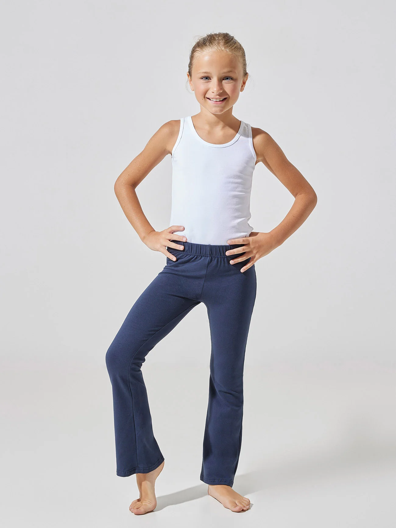 Pantaleggings bambina a zampa in cotone elasticizzato - Image 4