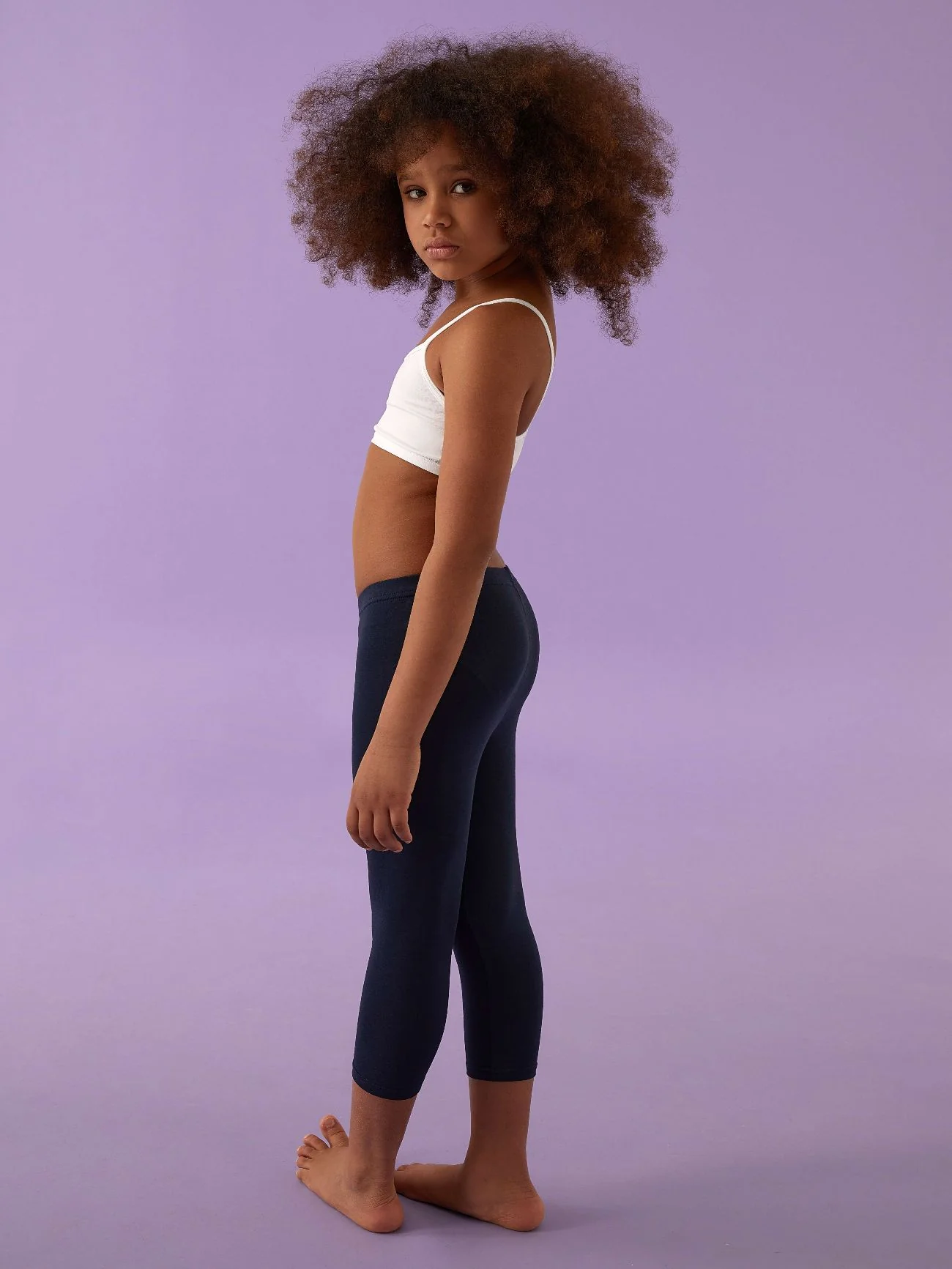 Leggings bimba modello capri in fresco cotone - Image 11