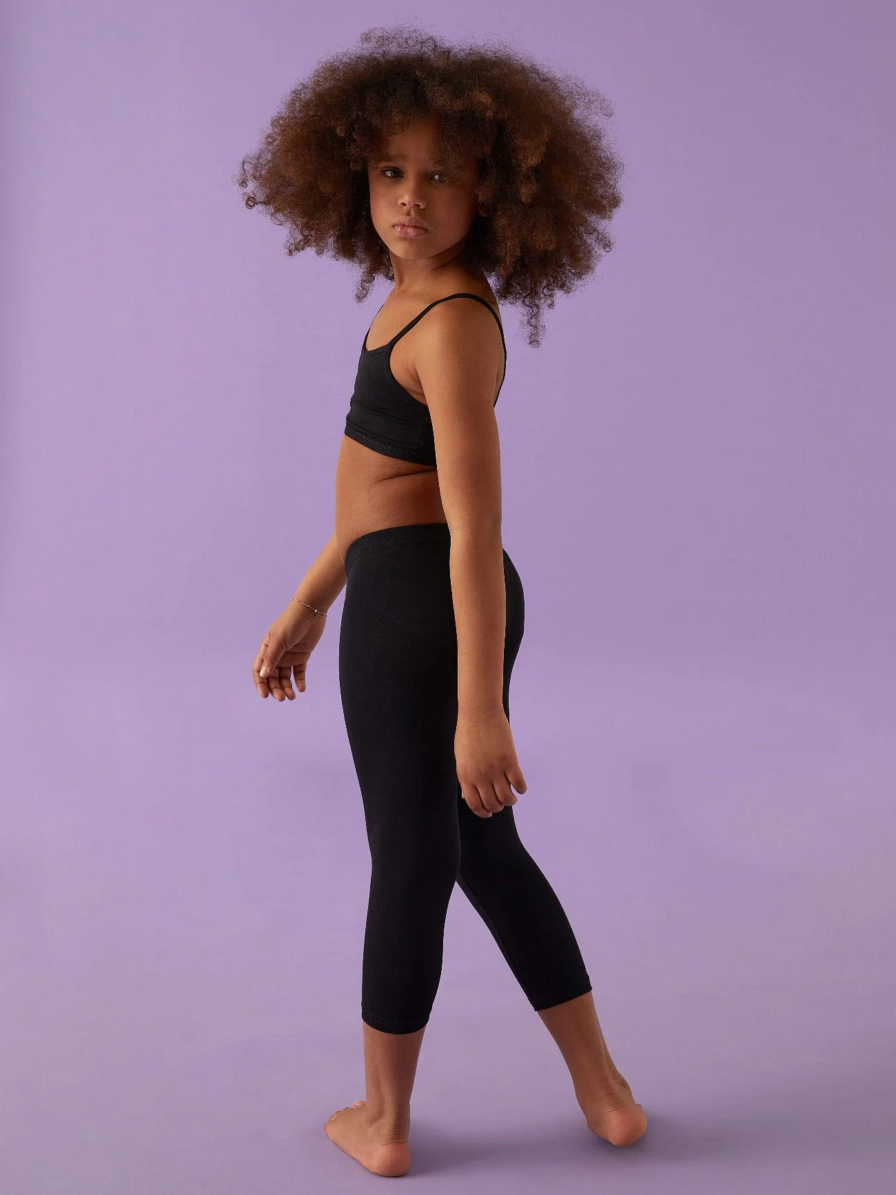 Leggings bimba modello capri in fresco cotone - Image 6