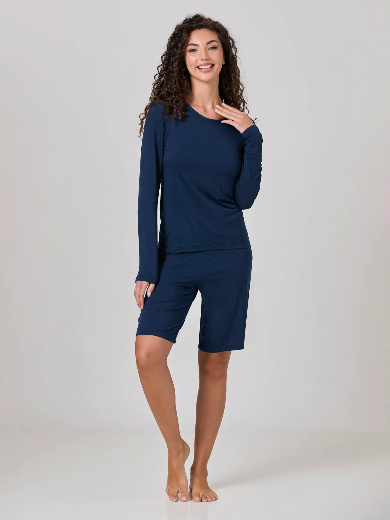 Maglia a manica lunga donna in micromodal linea relax - Image 11