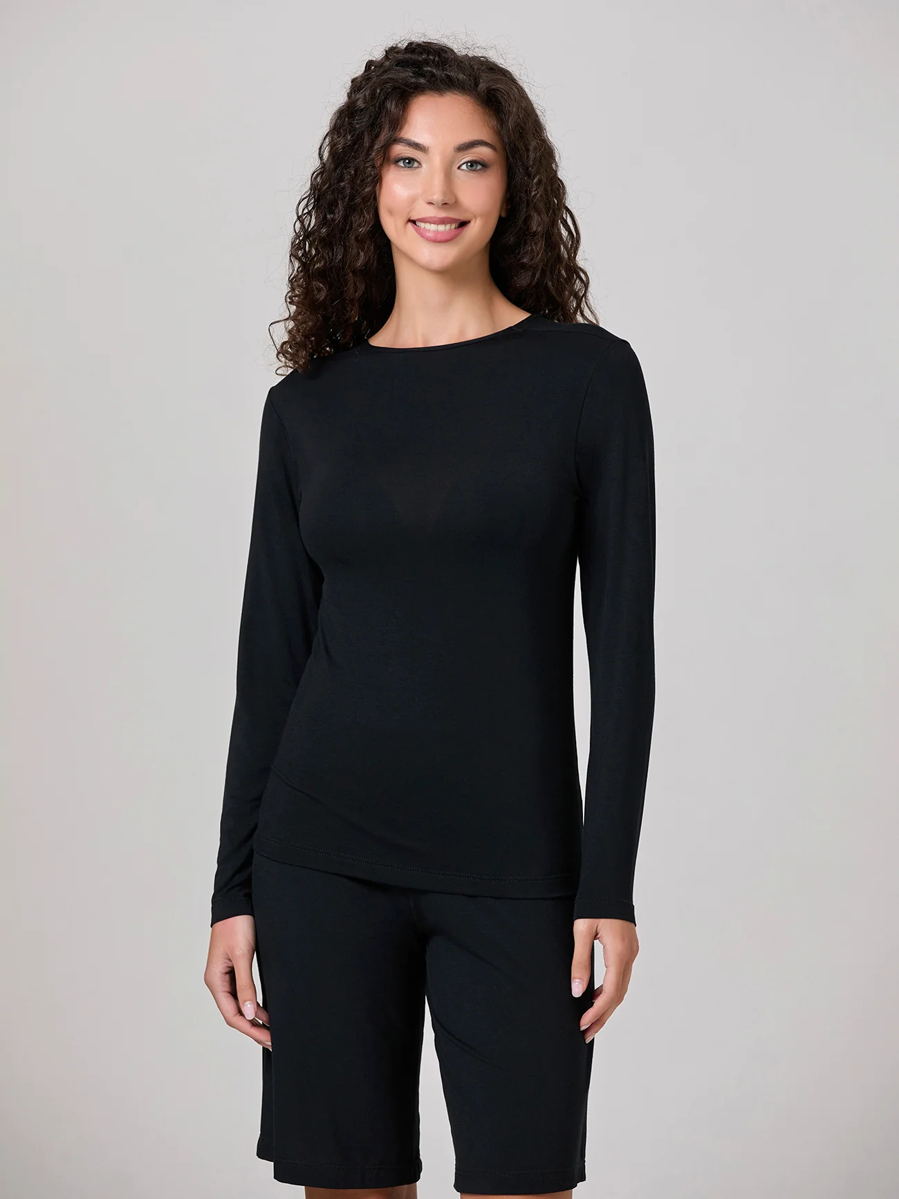 Maglia a manica lunga donna in micromodal linea relax - Image 5