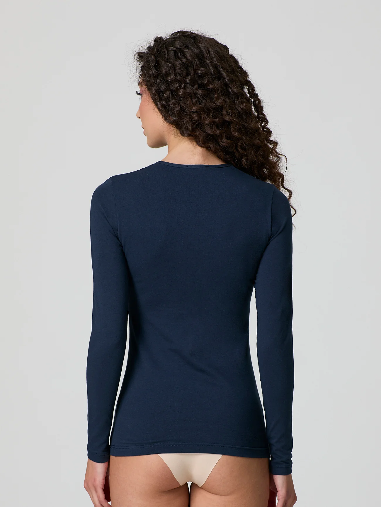 Maglia a girocollo in cotone elasticizzato - Image 3