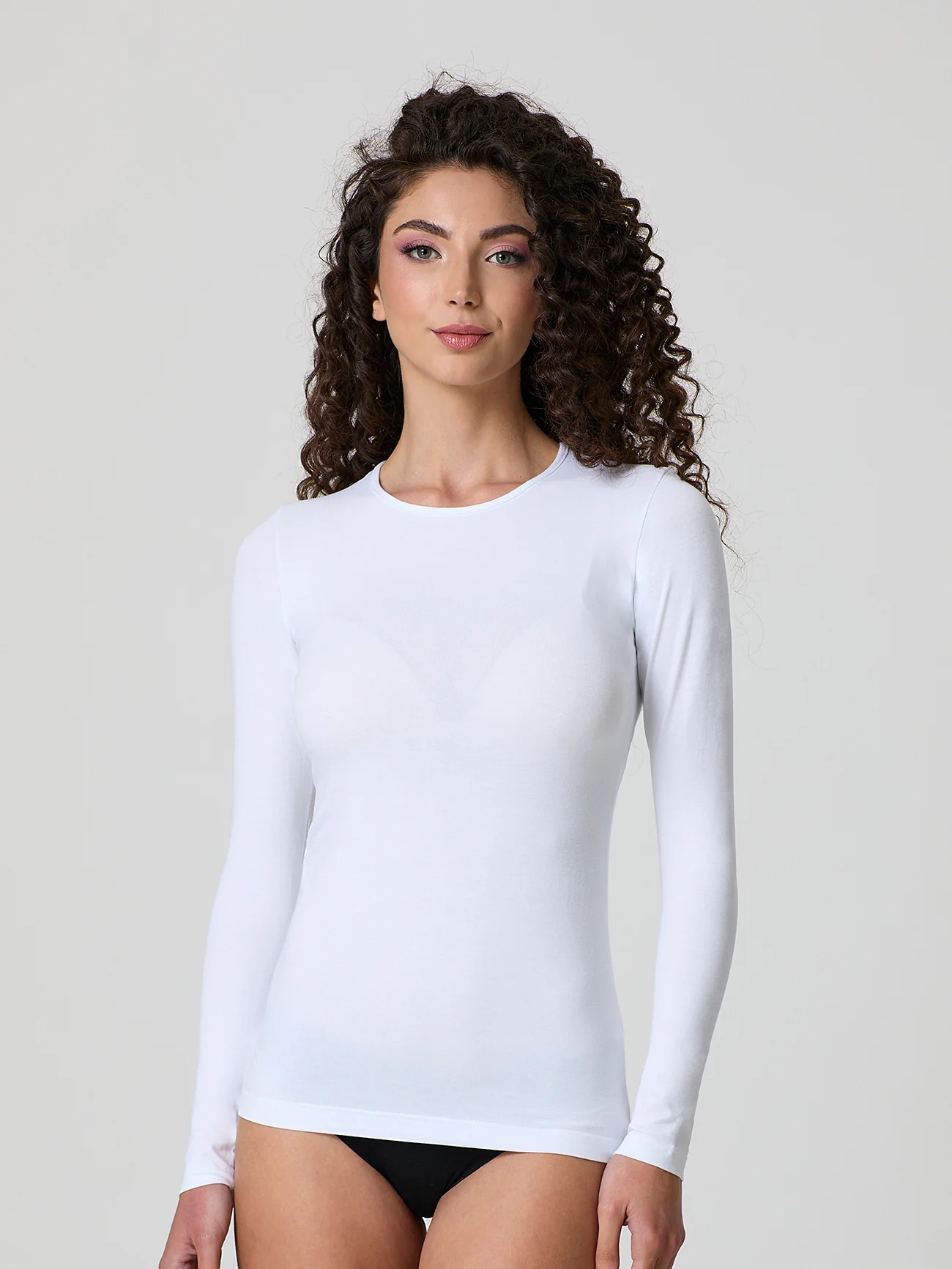 Maglia a girocollo in cotone elasticizzato - Image 7