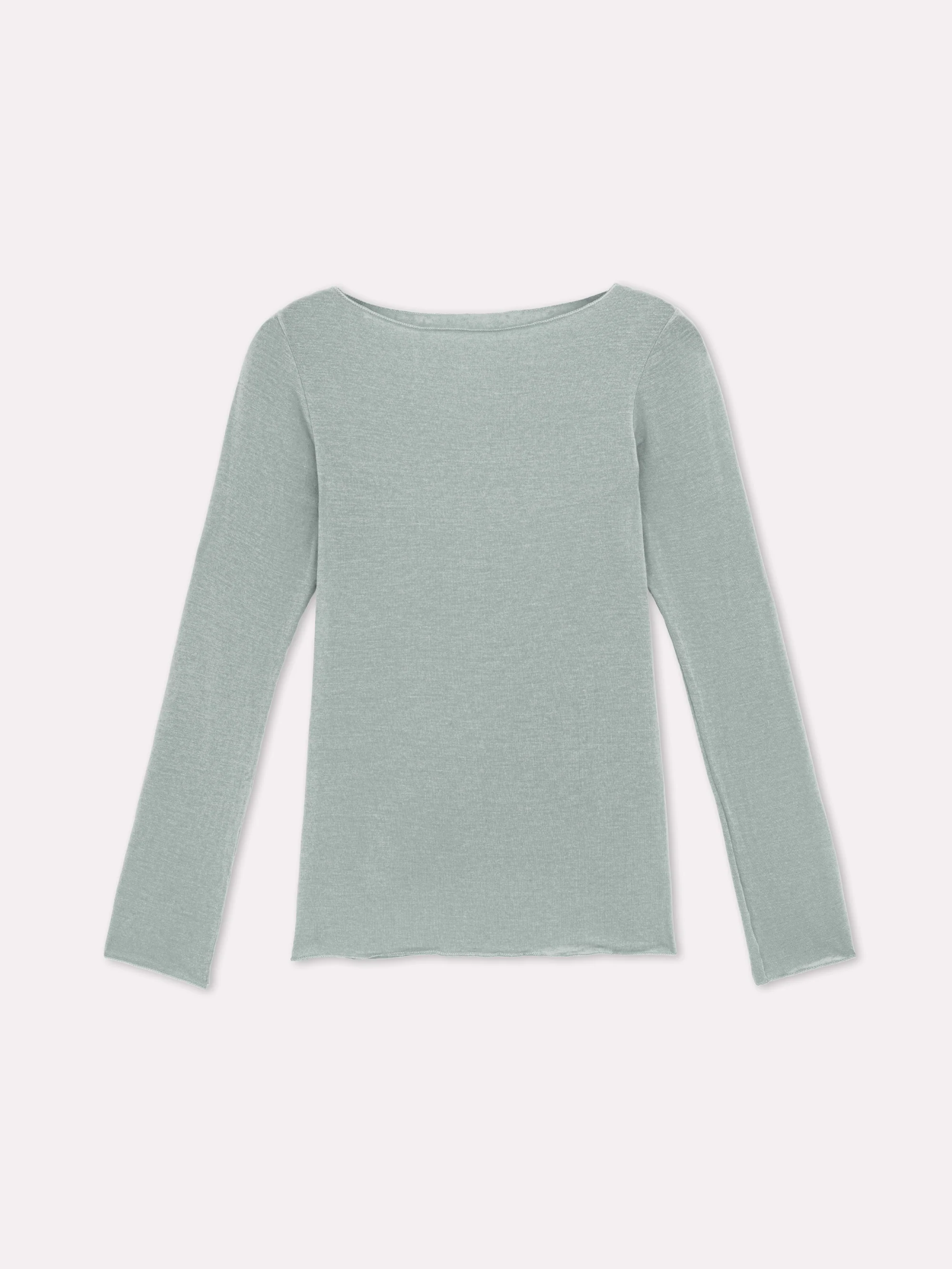 Maglia scollo a barca con cashmere - Image 14