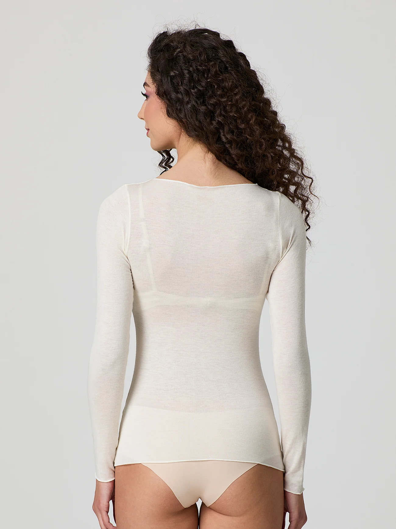 Maglia scollo a barca con cashmere - Image 18