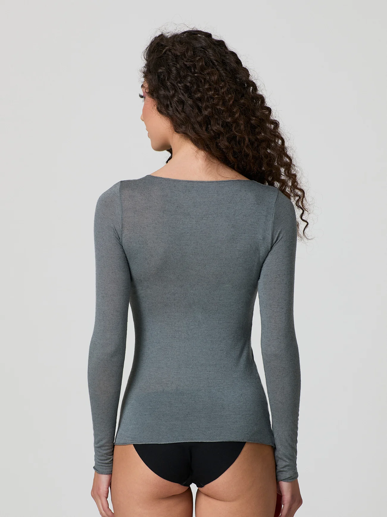 Maglia scollo a barca con cashmere - Image 23
