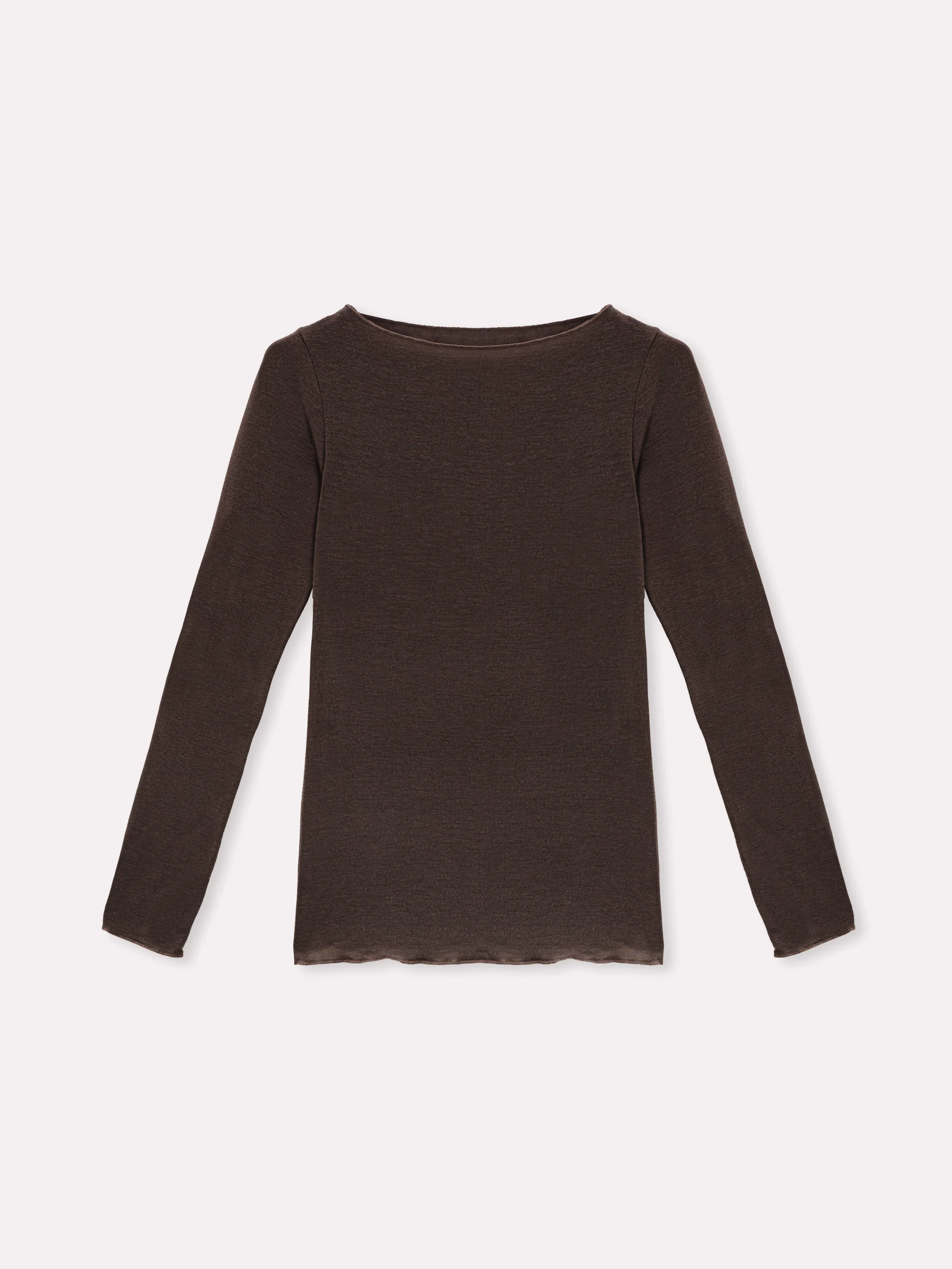 Maglia scollo a barca con cashmere - Image 64