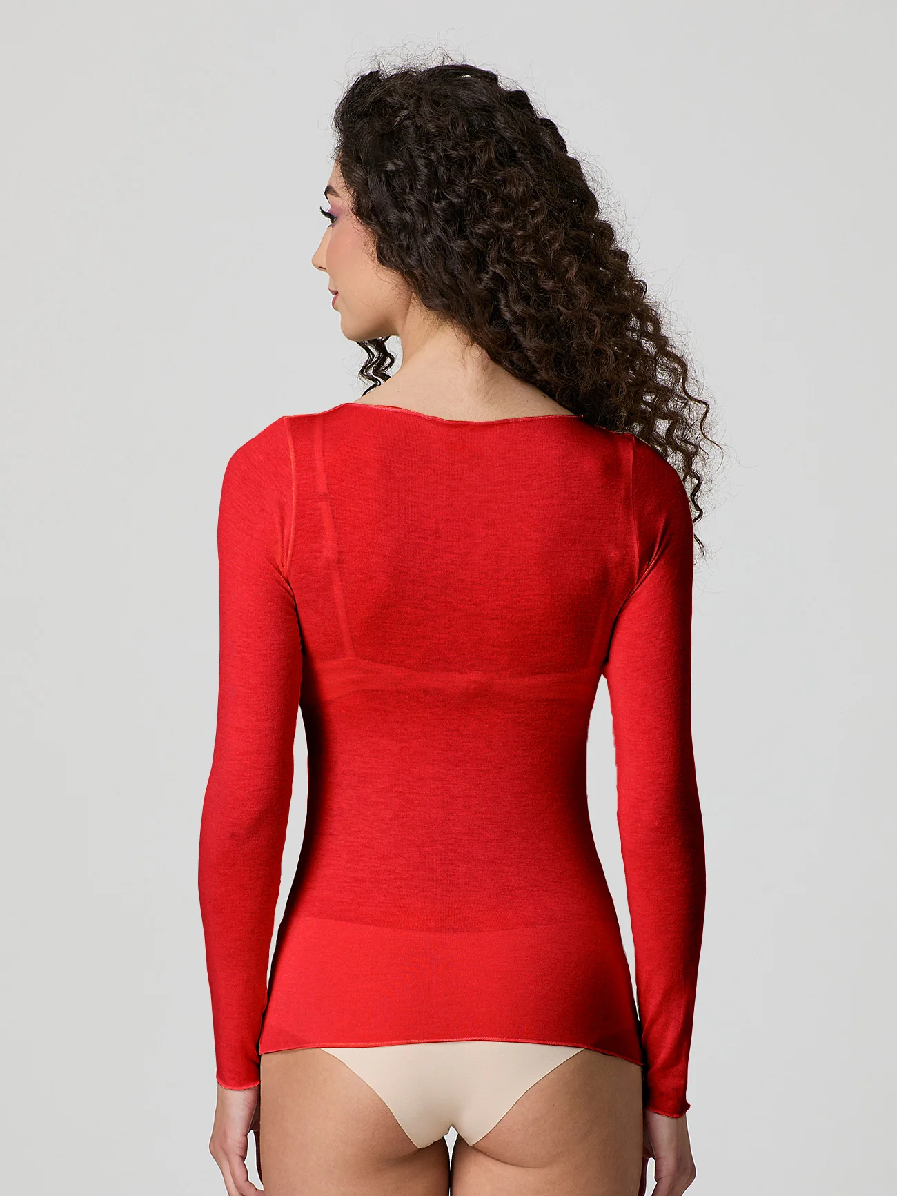 Maglia scollo a barca con cashmere - Image 3