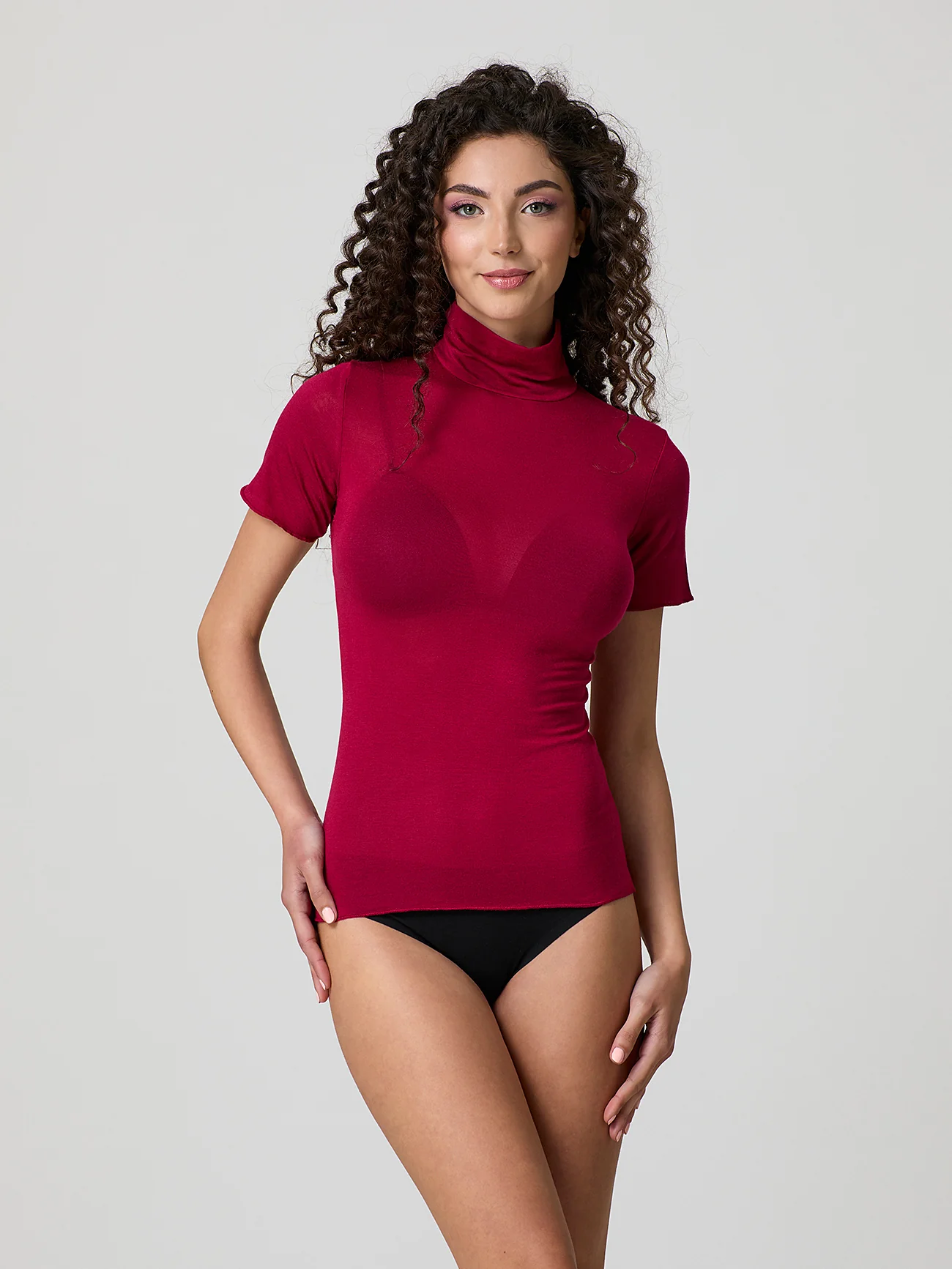 Dolcevita a mezza manica con cashmere - Image 21