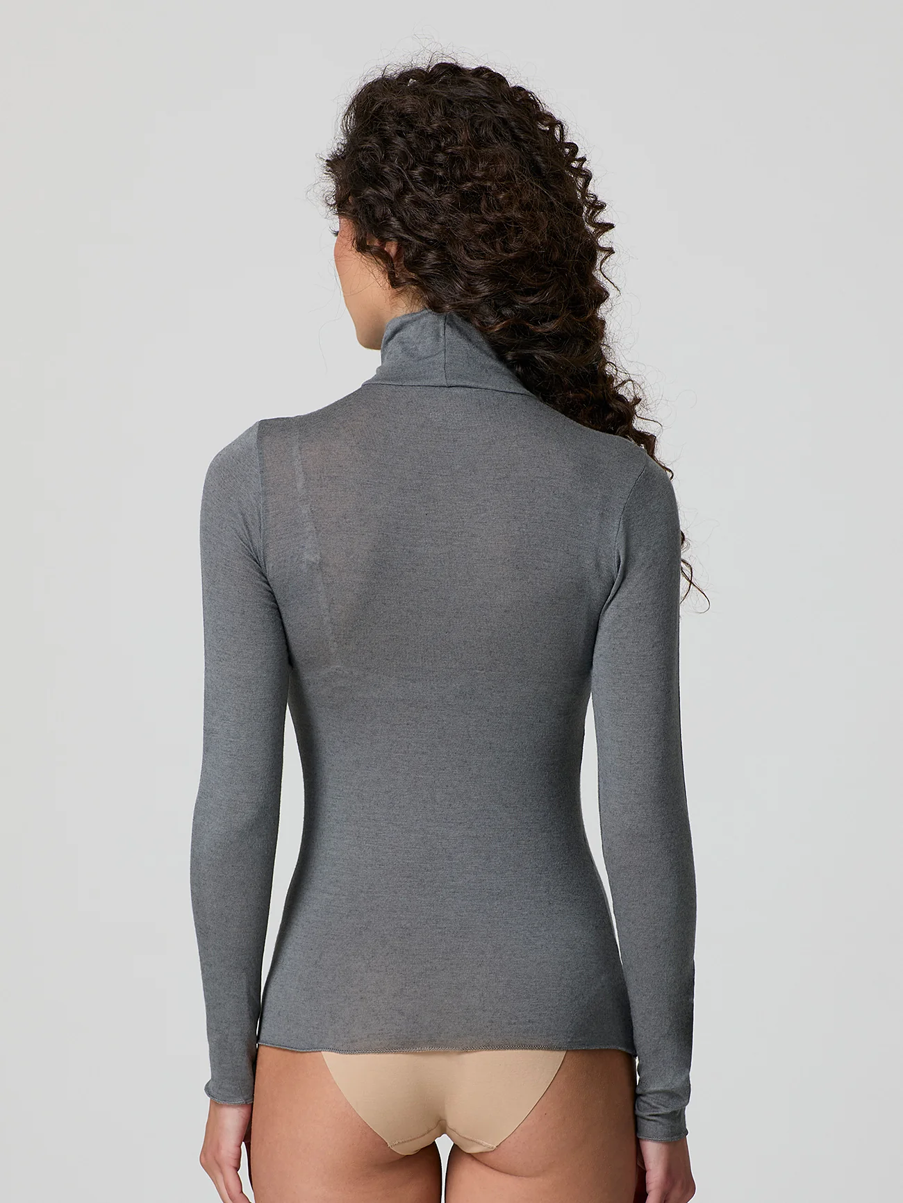 Dolcevita a manica lunga con cashmere - Image 3