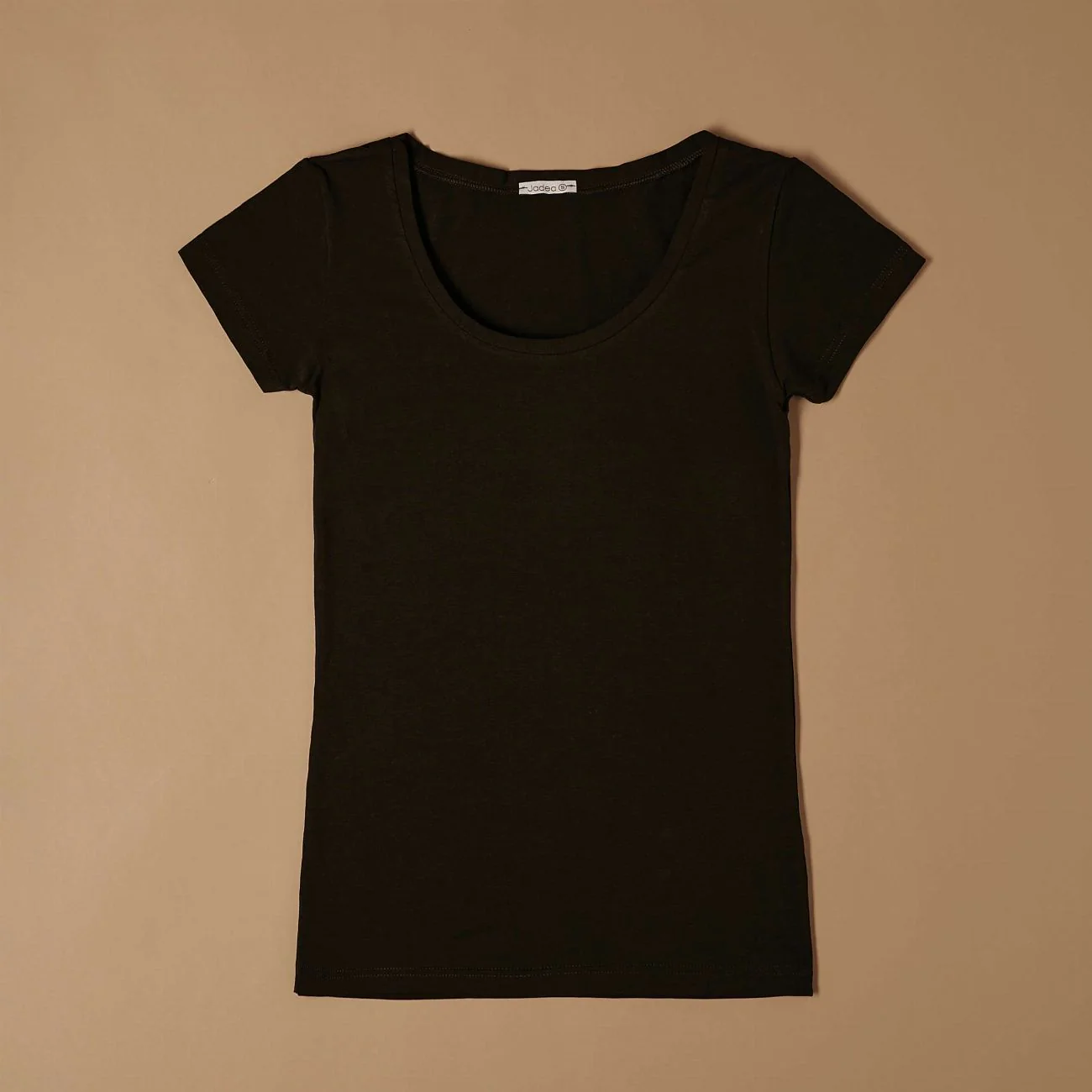T-shirt scollo tondo in cotone modal - Image 3