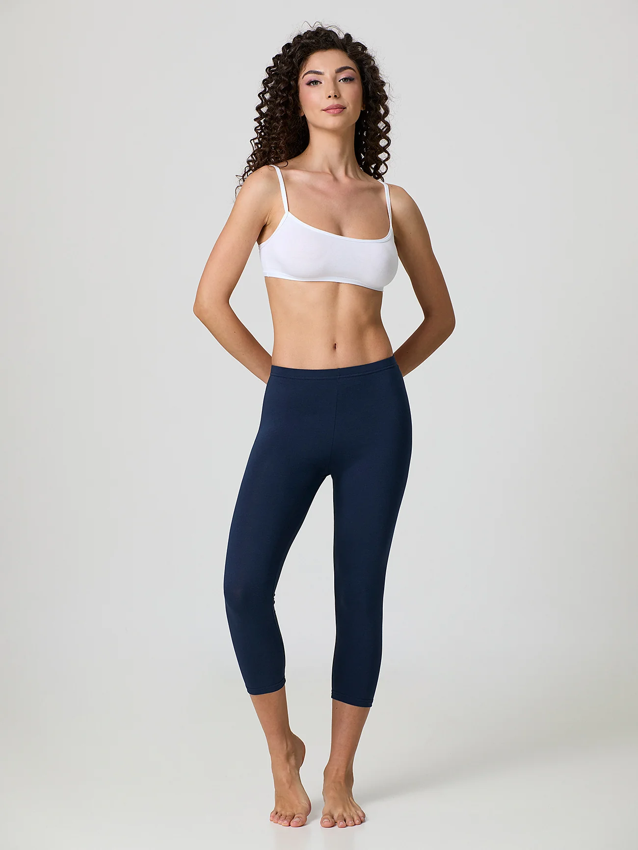 Leggings modello capri in fresco cotone - Image 9