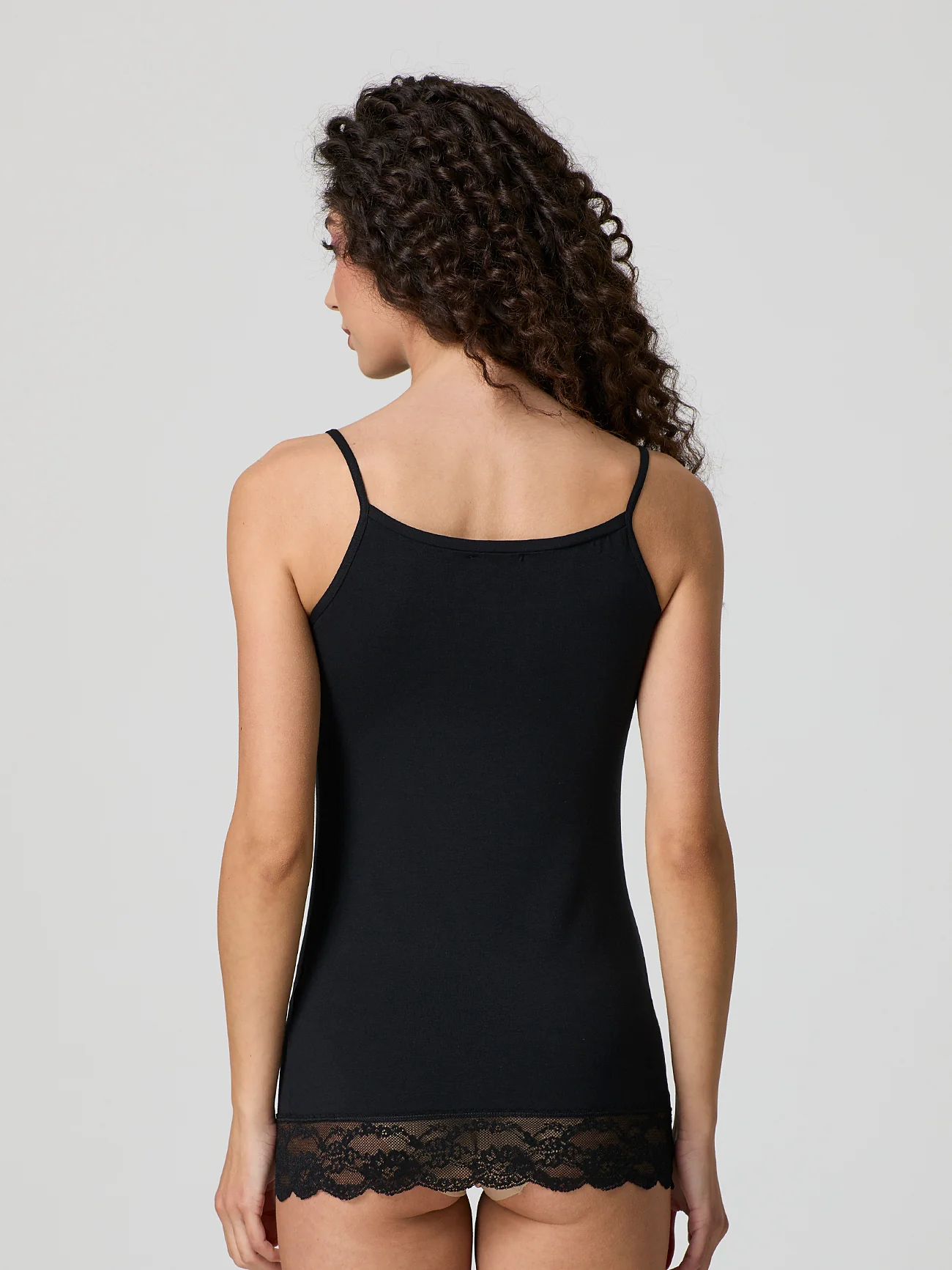Top canotta con pizzo in cotone modal - Image 14