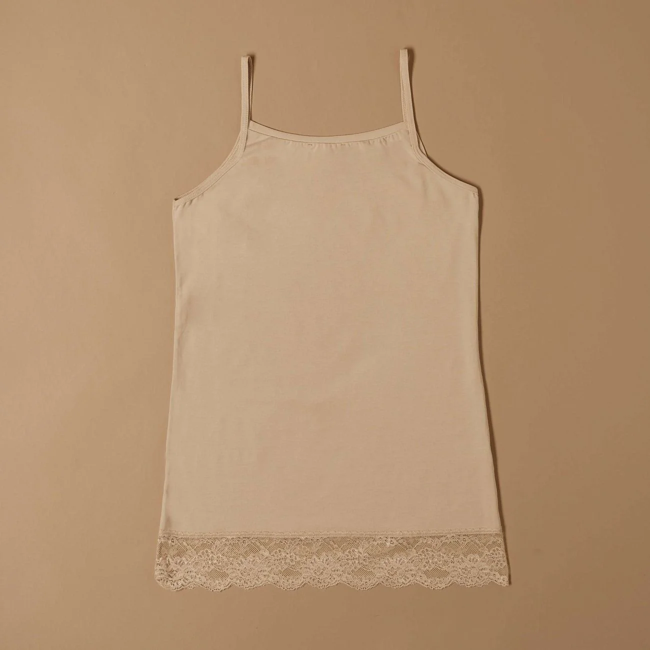 Top canotta con pizzo in cotone modal - Image 4