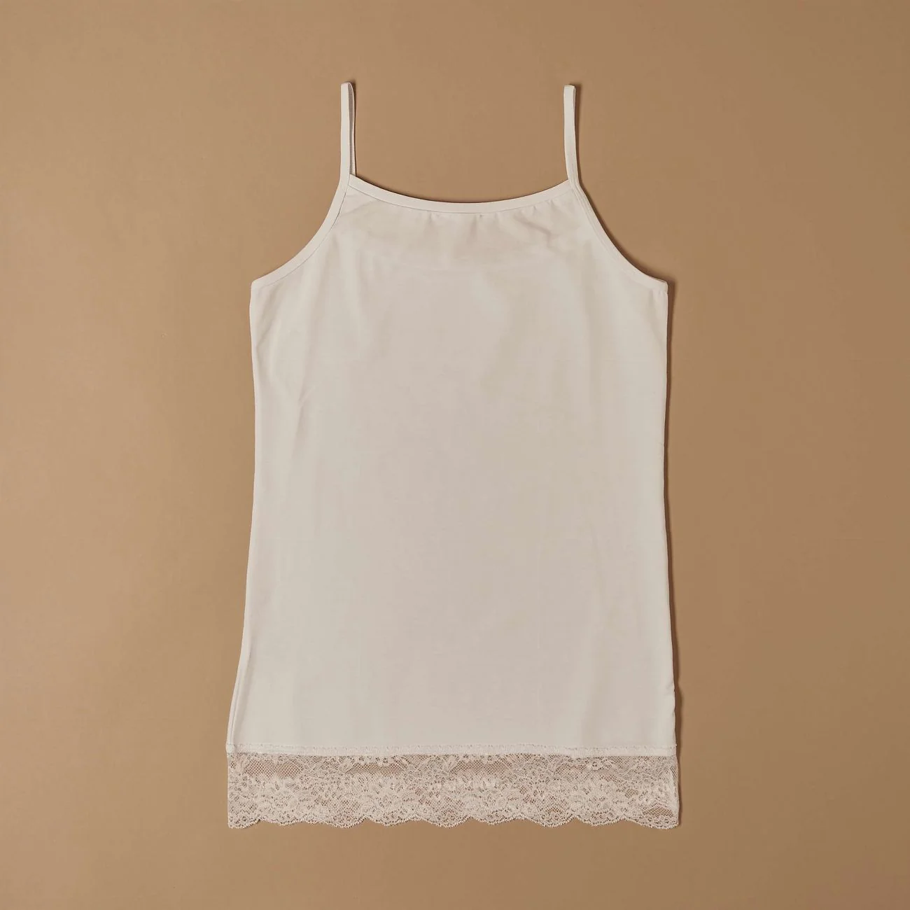 Top canotta con pizzo in cotone modal - Image 8