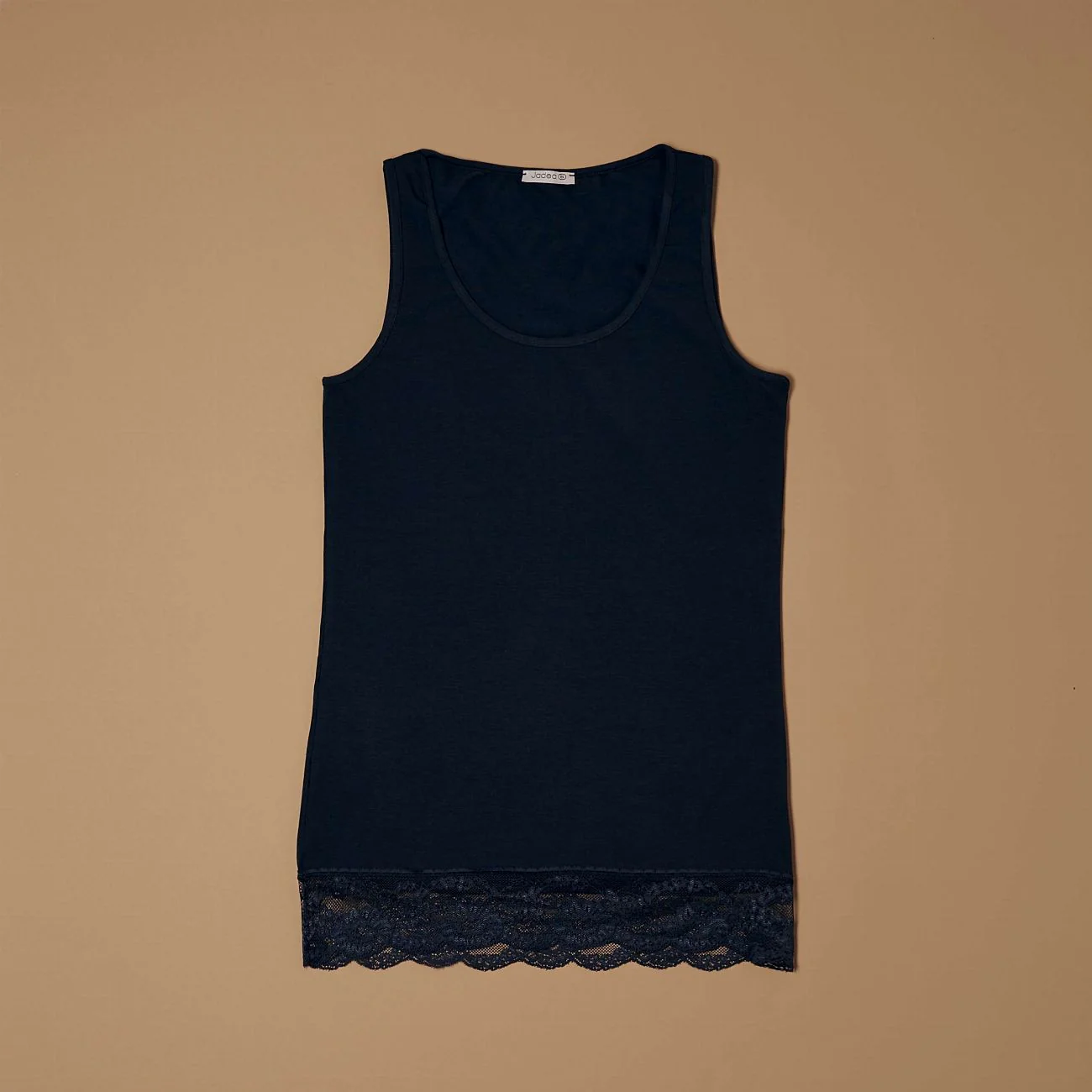 Canotta con pizzo in cotone modal - Image 11