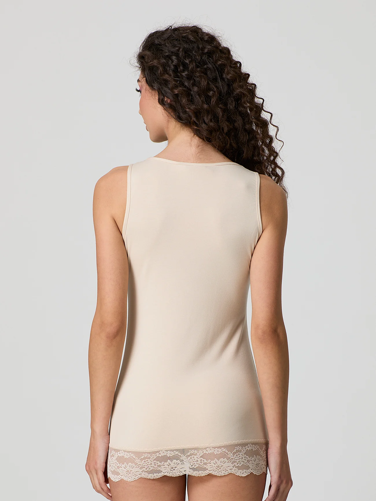 Canotta con pizzo in cotone modal - Image 14