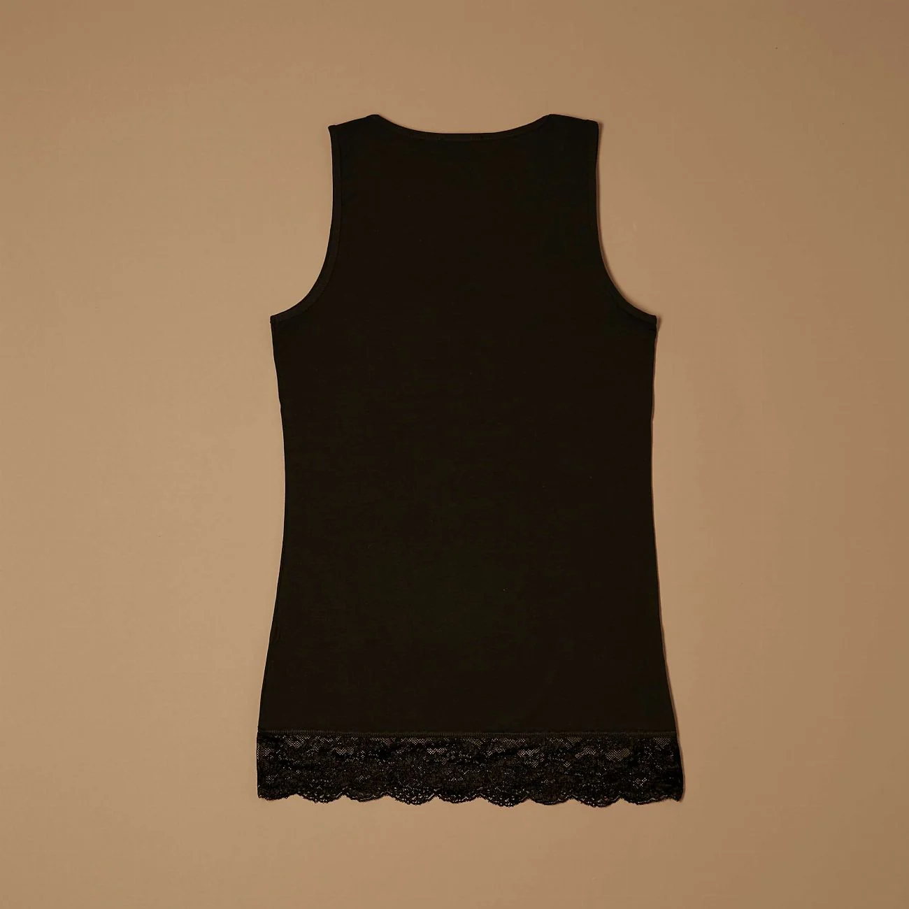 Canotta con pizzo in cotone modal - Image 3
