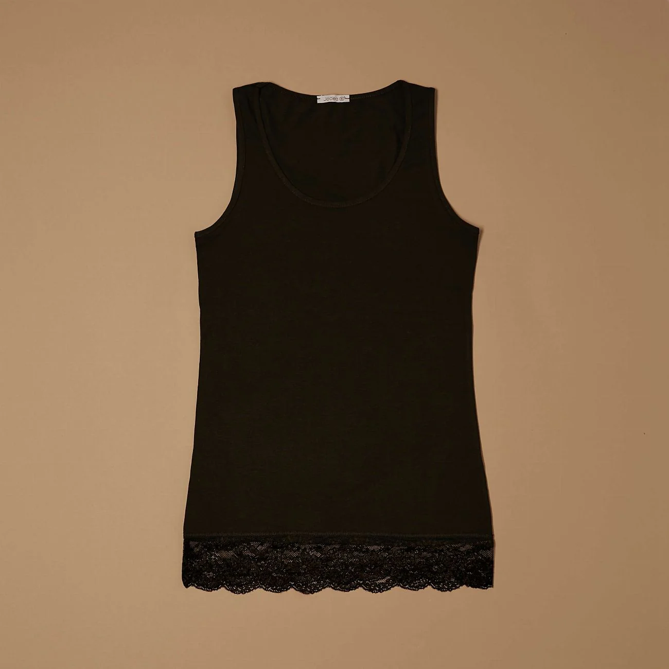 Canotta con pizzo in cotone modal - Image 4