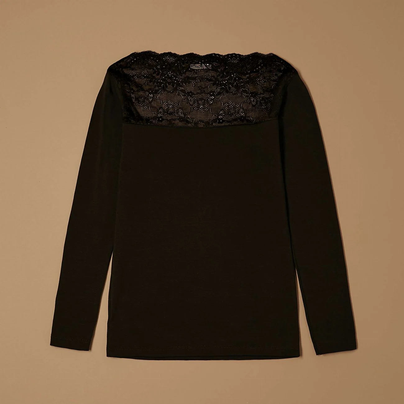 Maglia scollo dritto sottogiacca in pizzo - Image 4