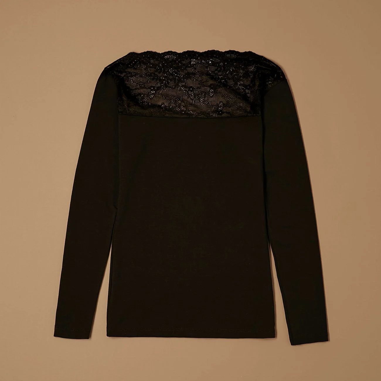 Maglia scollo dritto sottogiacca in pizzo - Image 5