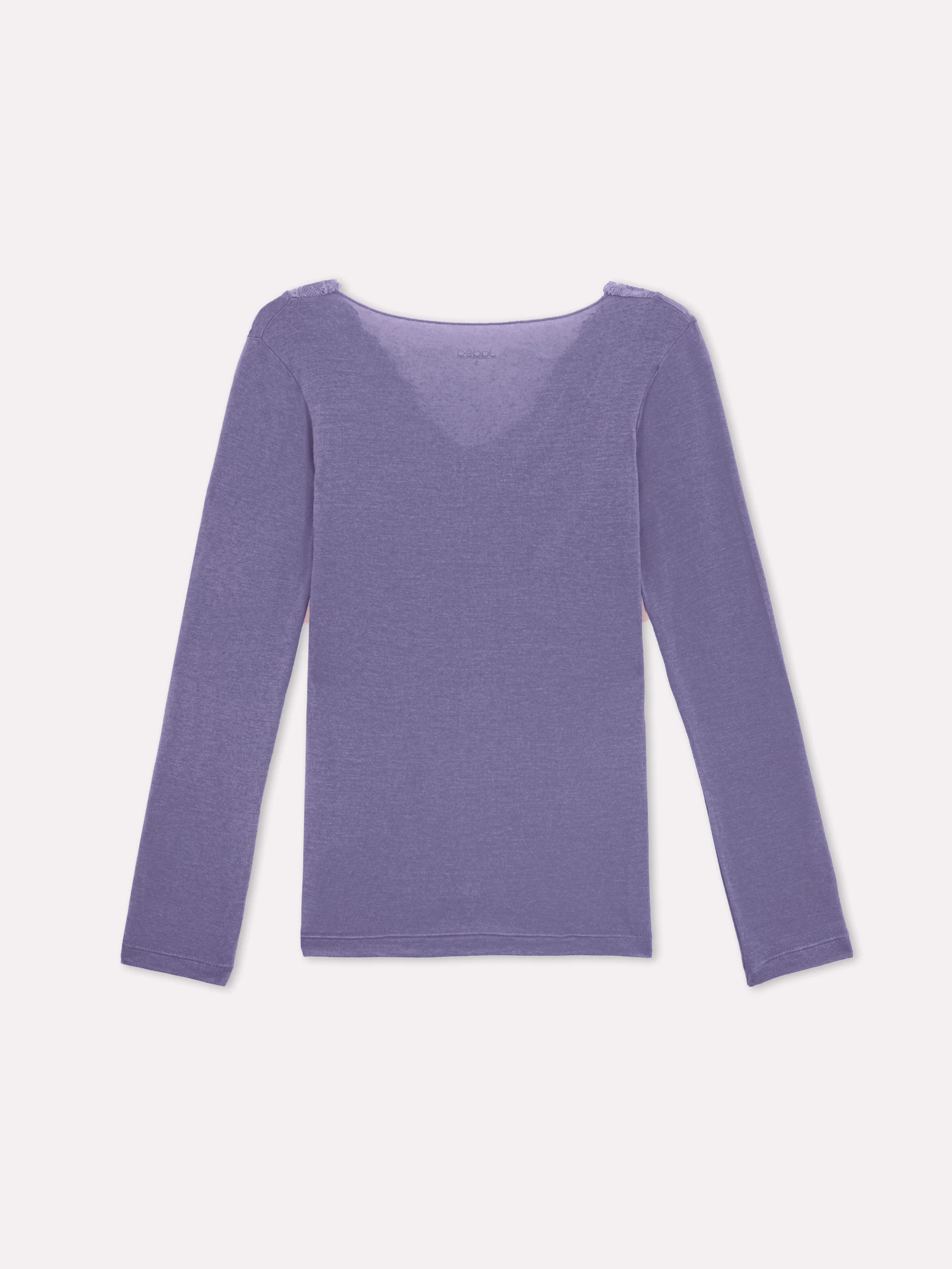 Maglia cashmere scollo a "v" con pizzo - Image 10