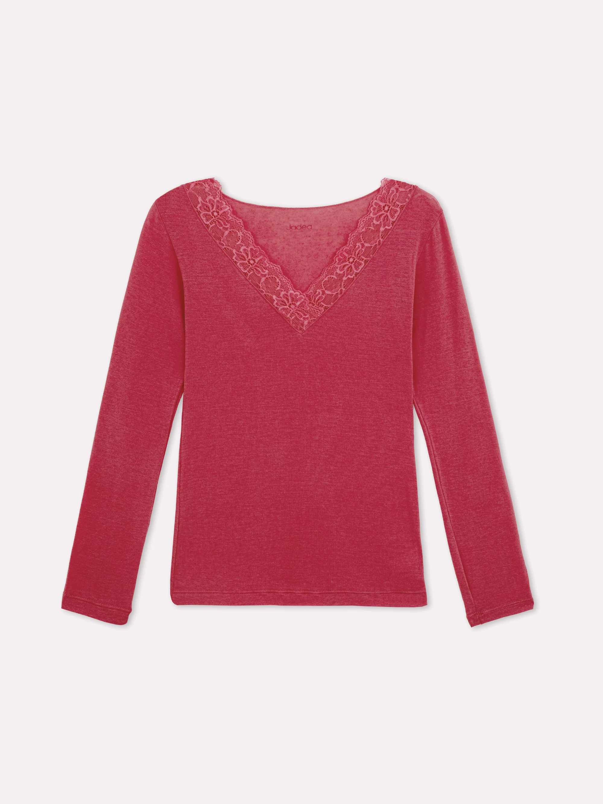 Maglia cashmere scollo a "v" con pizzo - Image 14