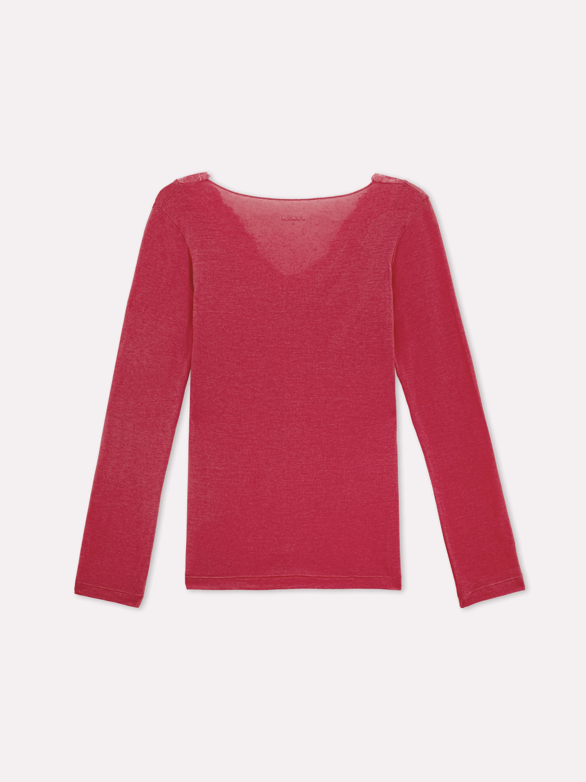 Maglia cashmere scollo a "v" con pizzo - Image 15