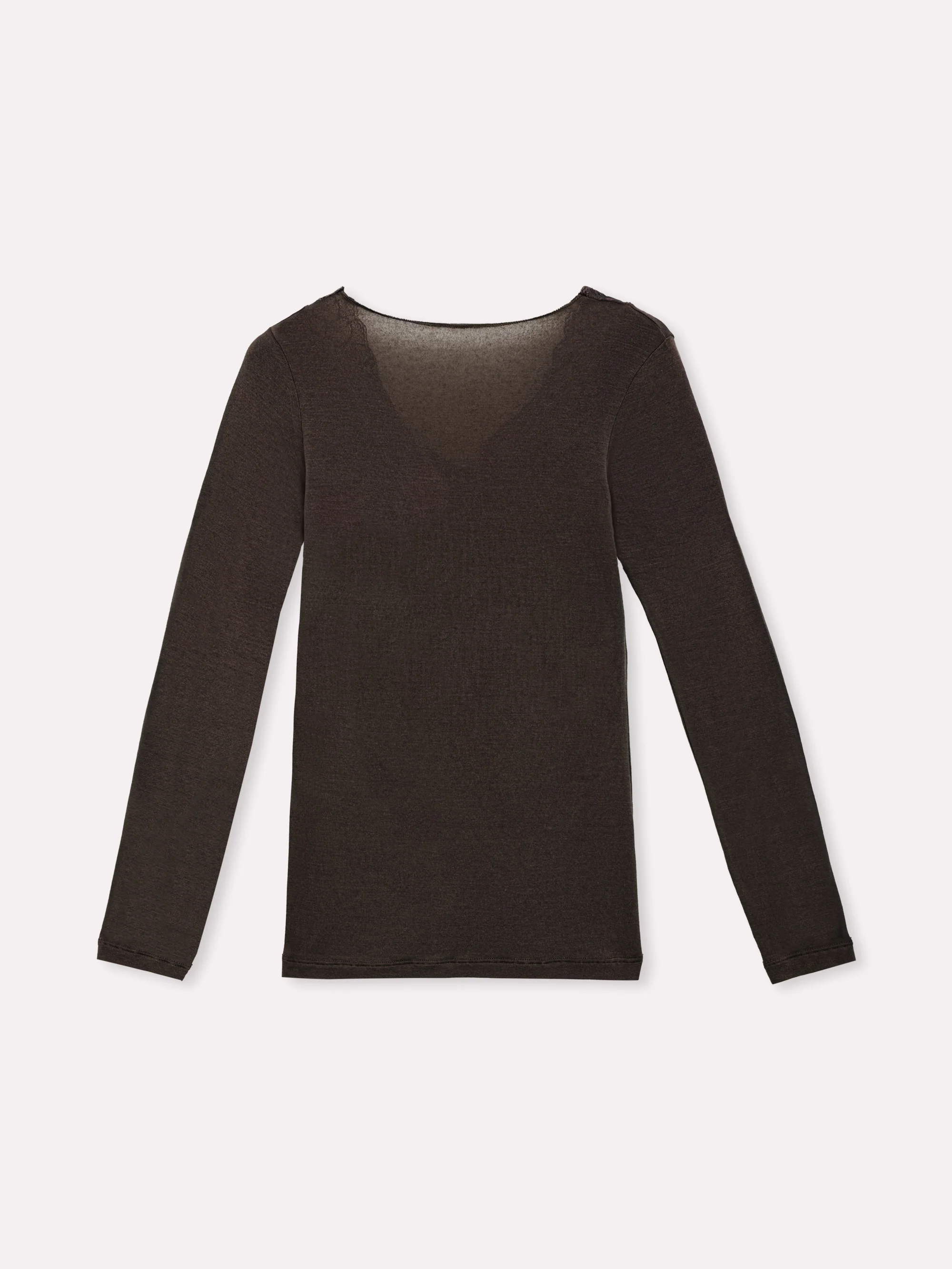 Maglia cashmere scollo a "v" con pizzo - Image 19