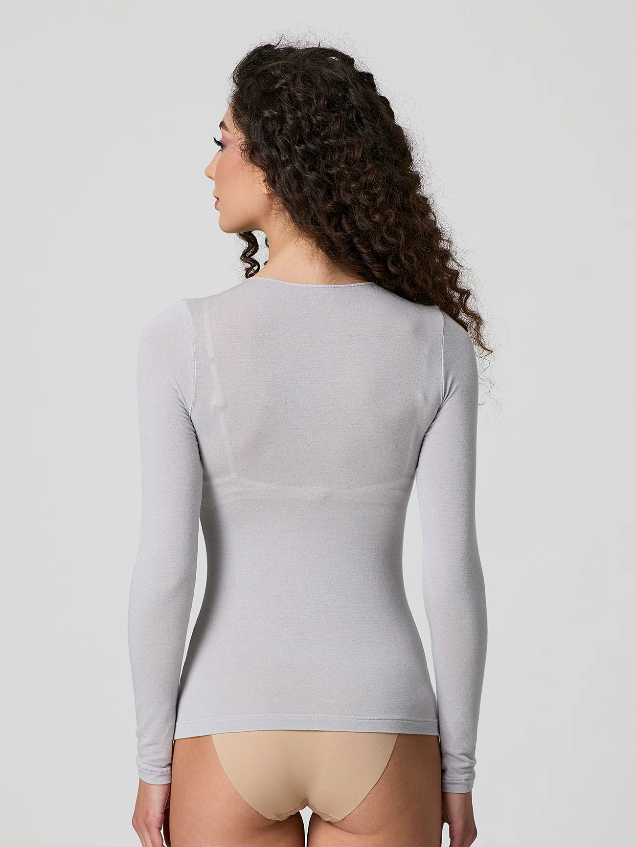Maglia cashmere scollo a "v" con pizzo - Image 27